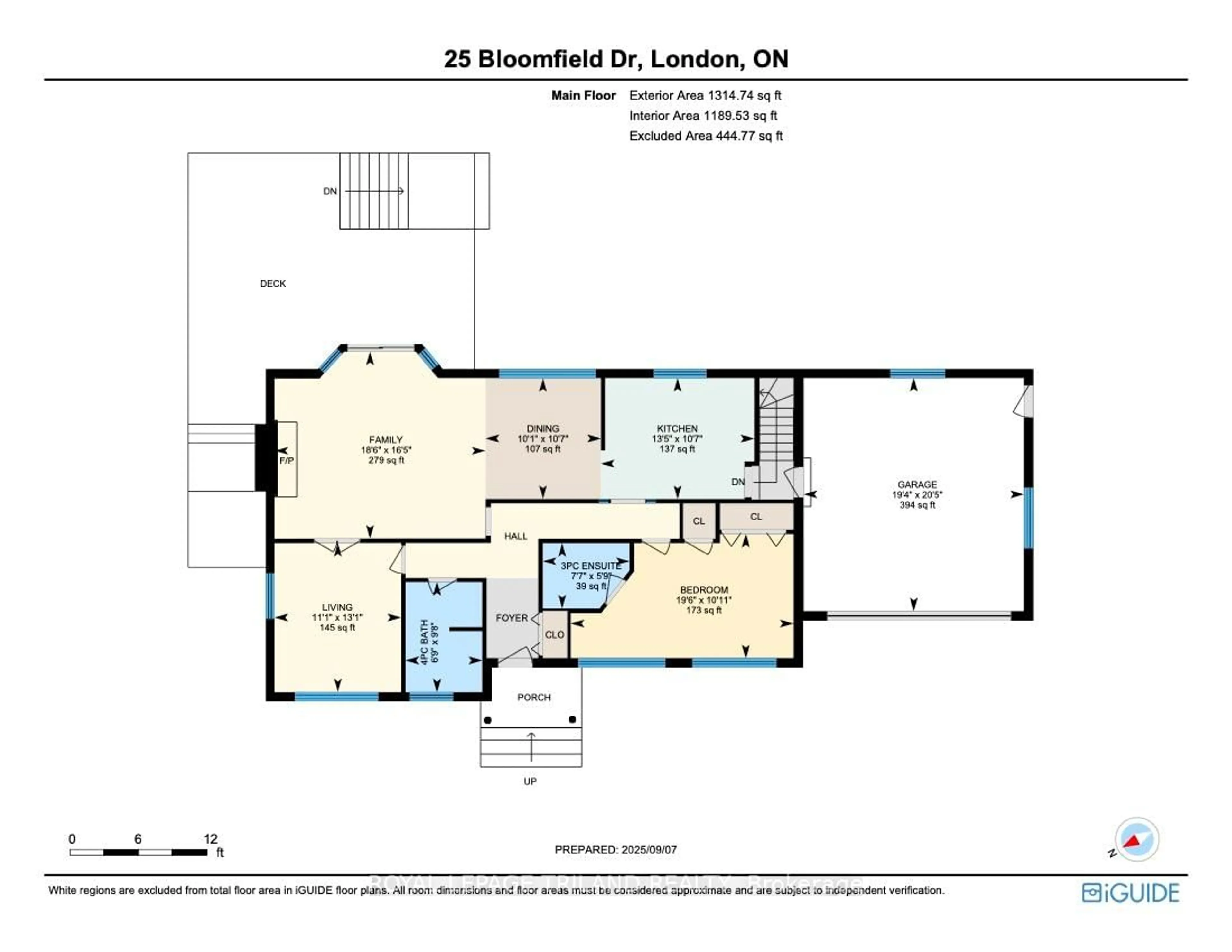 Floor plan for 25 BLOOMFIELD Dr, London North Ontario N6G 1P2