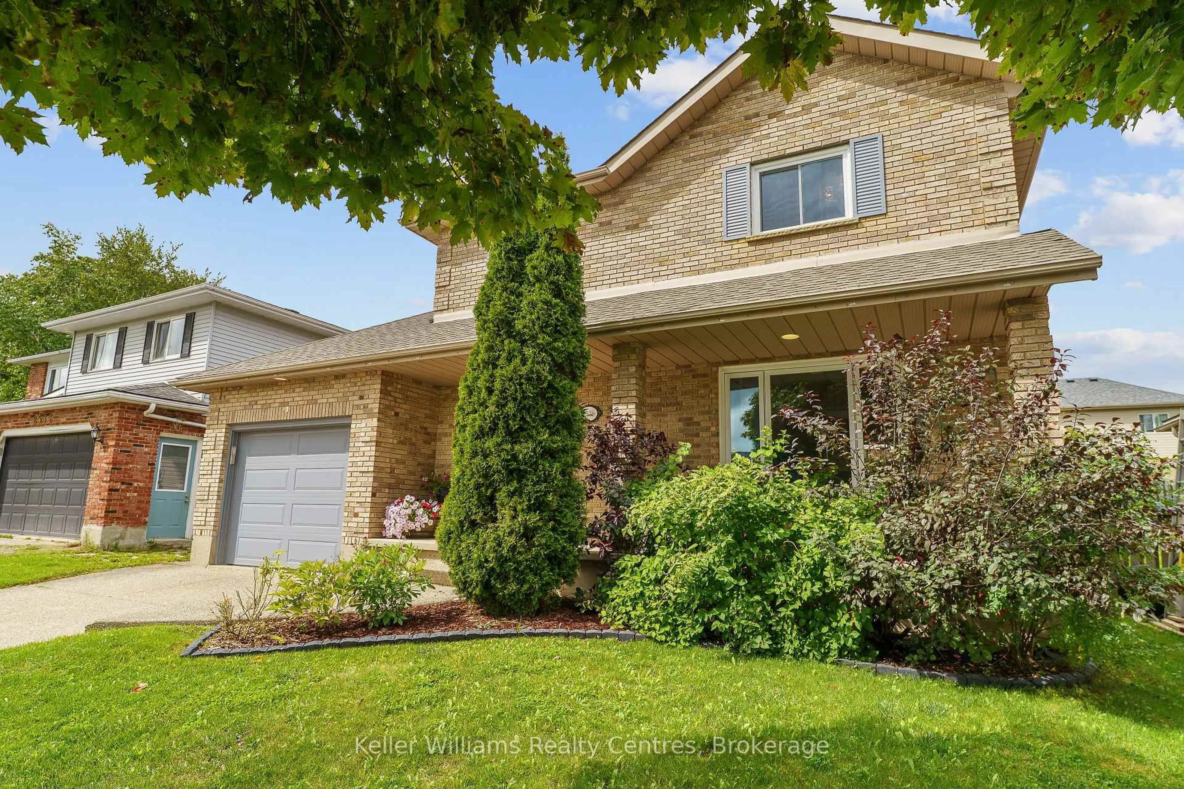 Home with brick exterior material, street for 2538 8th Ave, Owen Sound Ontario N4K 6V2