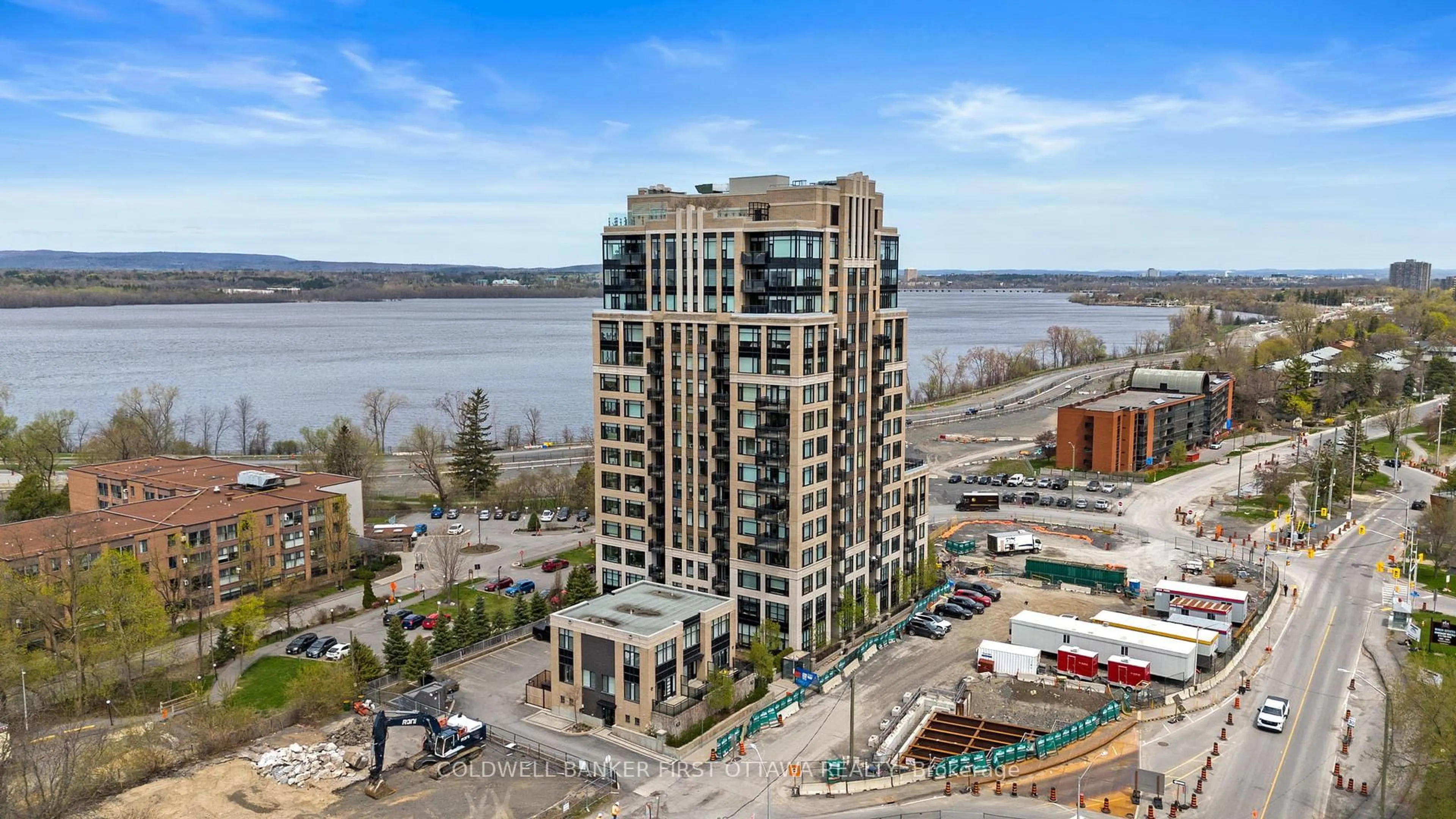 A pic from outside/outdoor area/front of a property/back of a property/a pic from drone, water/lake/river/ocean view for 75 Cleary Ave #1006, Ottawa Ontario K2A 1R8