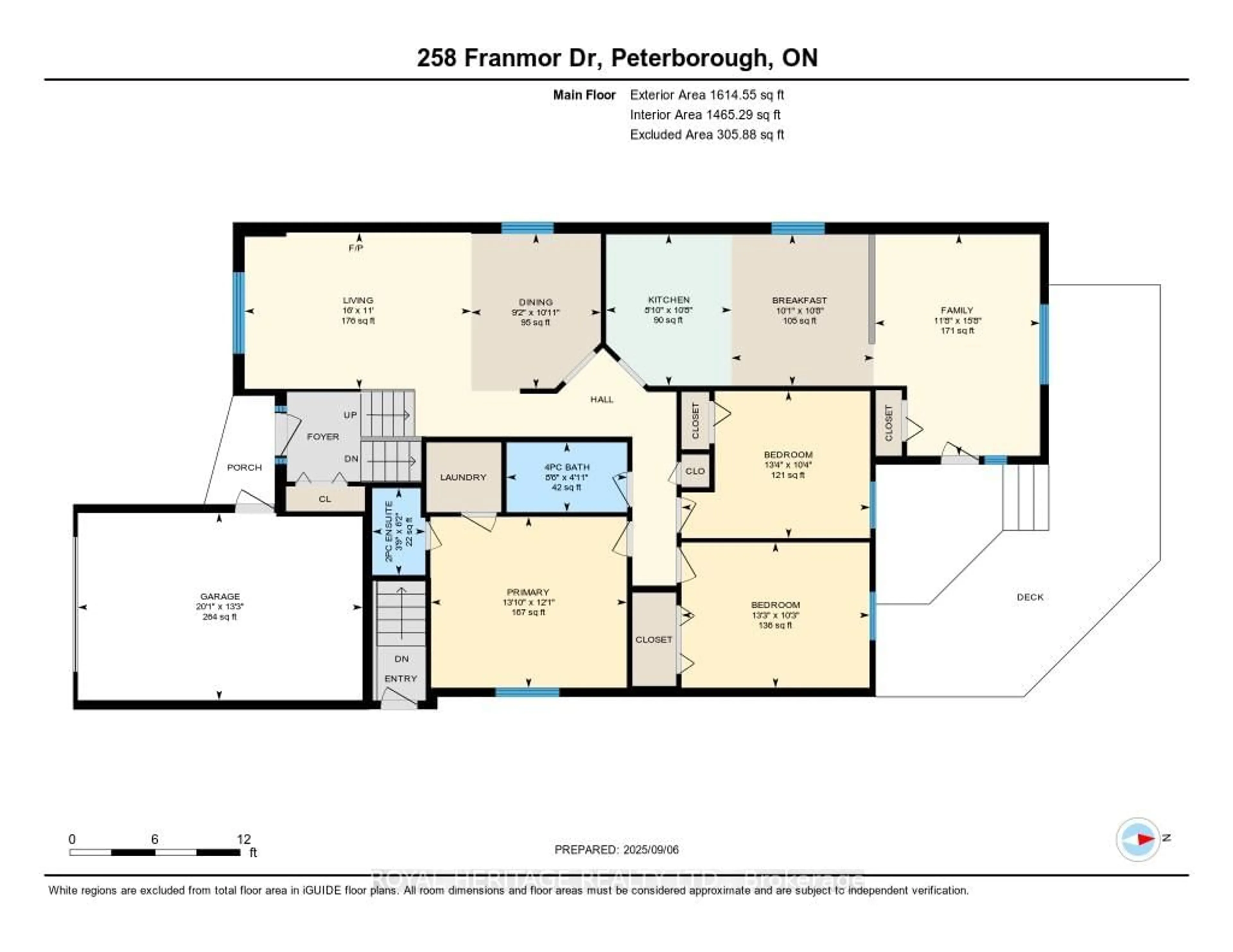 Floor plan for 258 Franmor Dr, Peterborough Ontario K9H 7M3