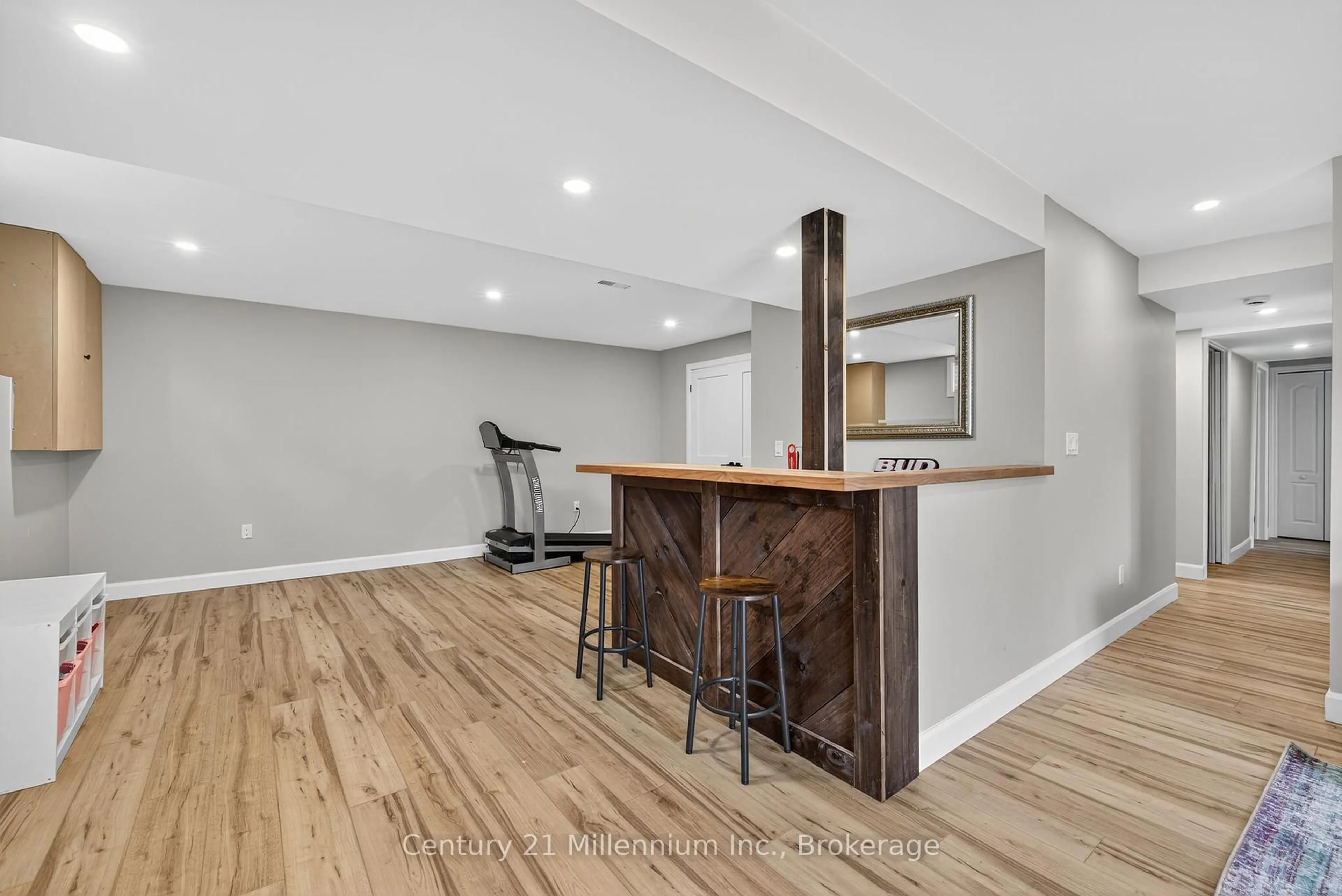 Open concept kitchen, wood/laminate floor for 702 Spillsbury Dr, Peterborough Ontario K9K 2K2