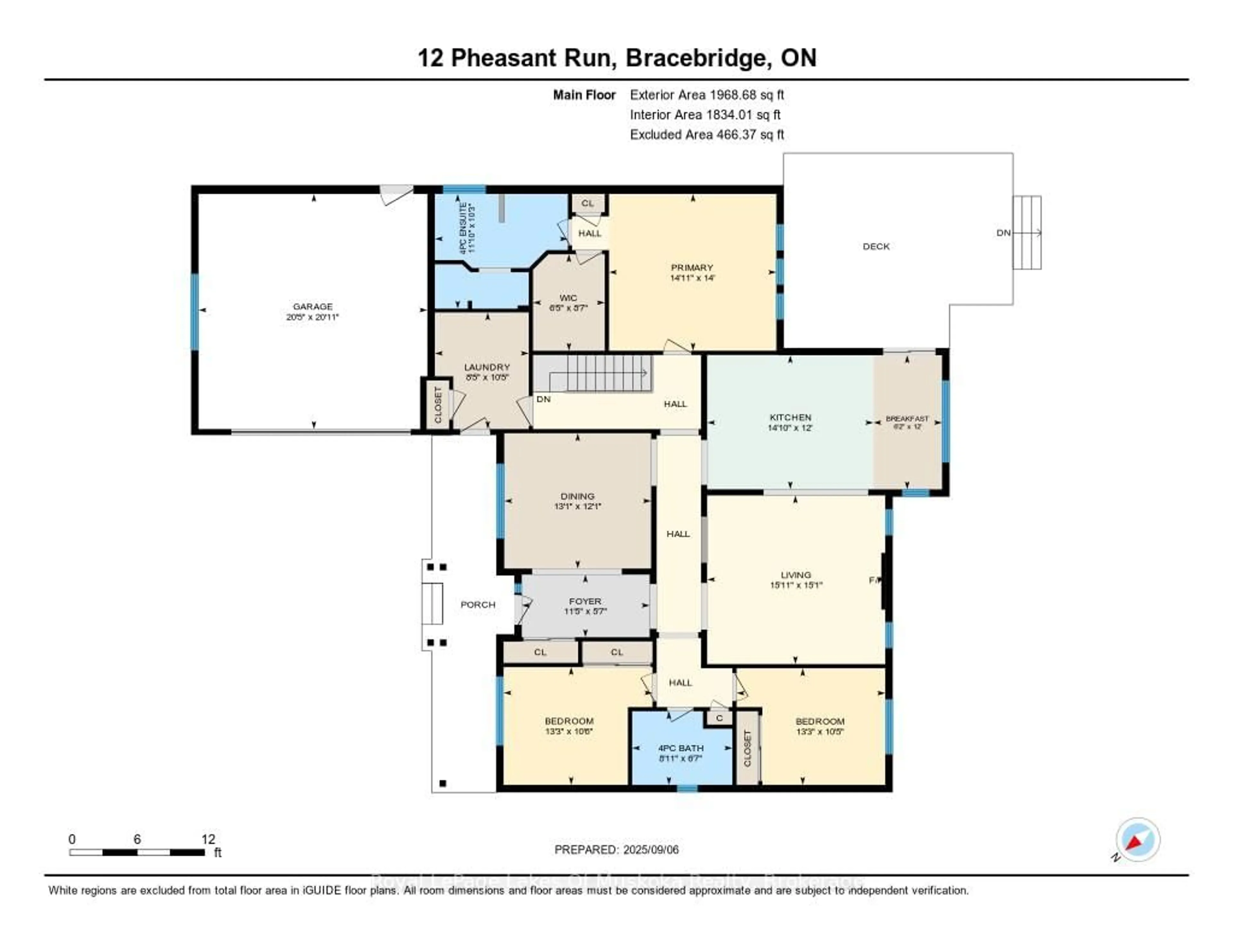 Floor plan for 12 Pheasant Ru, Bracebridge Ontario P1L 0A9