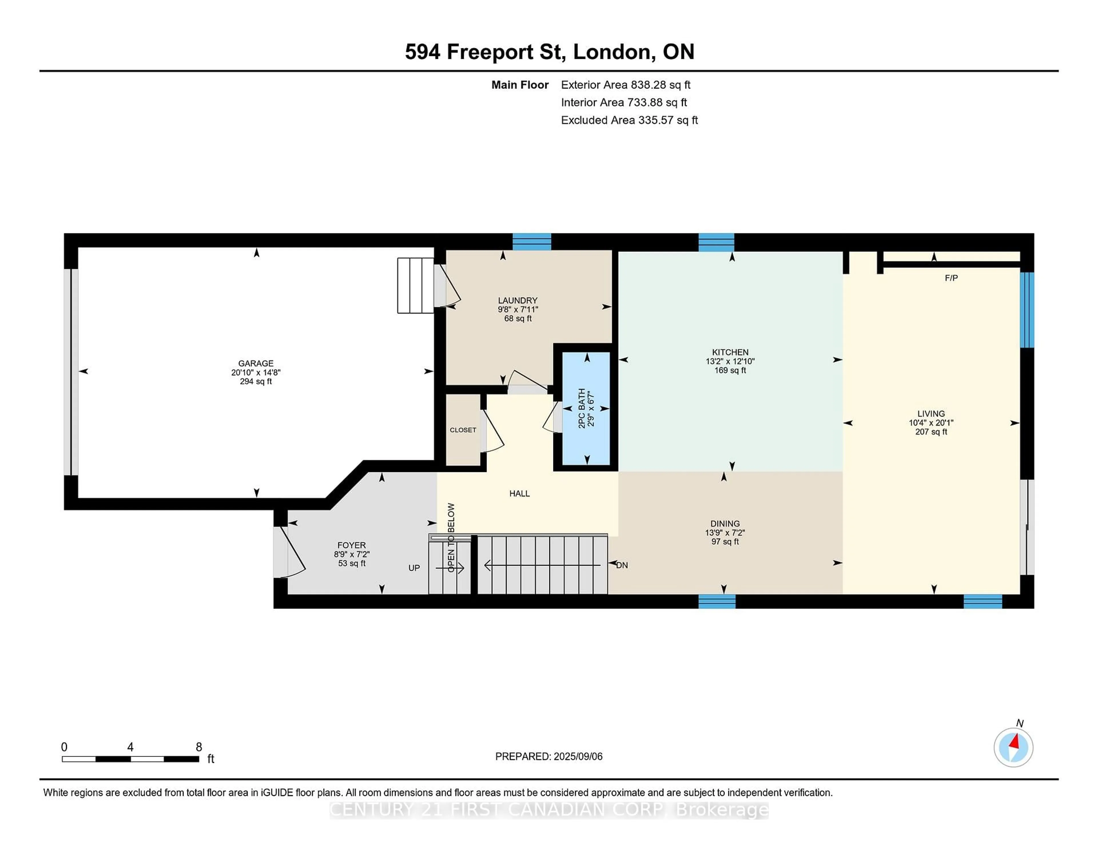 Floor plan for 594 Freeport St, London North Ontario N6G 0R2