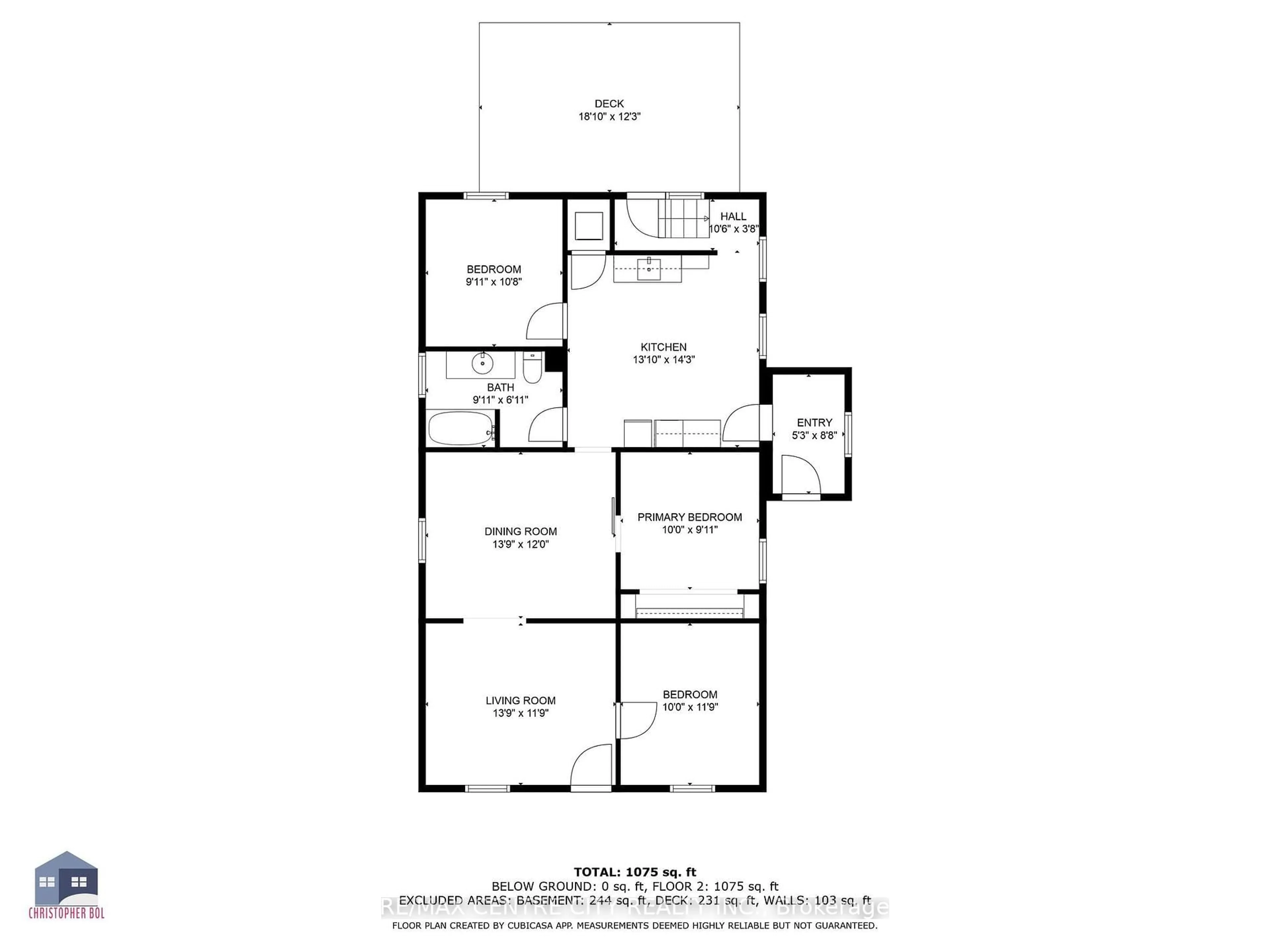 Floor plan for 98 Oak St, London East Ontario N5Z 2H6