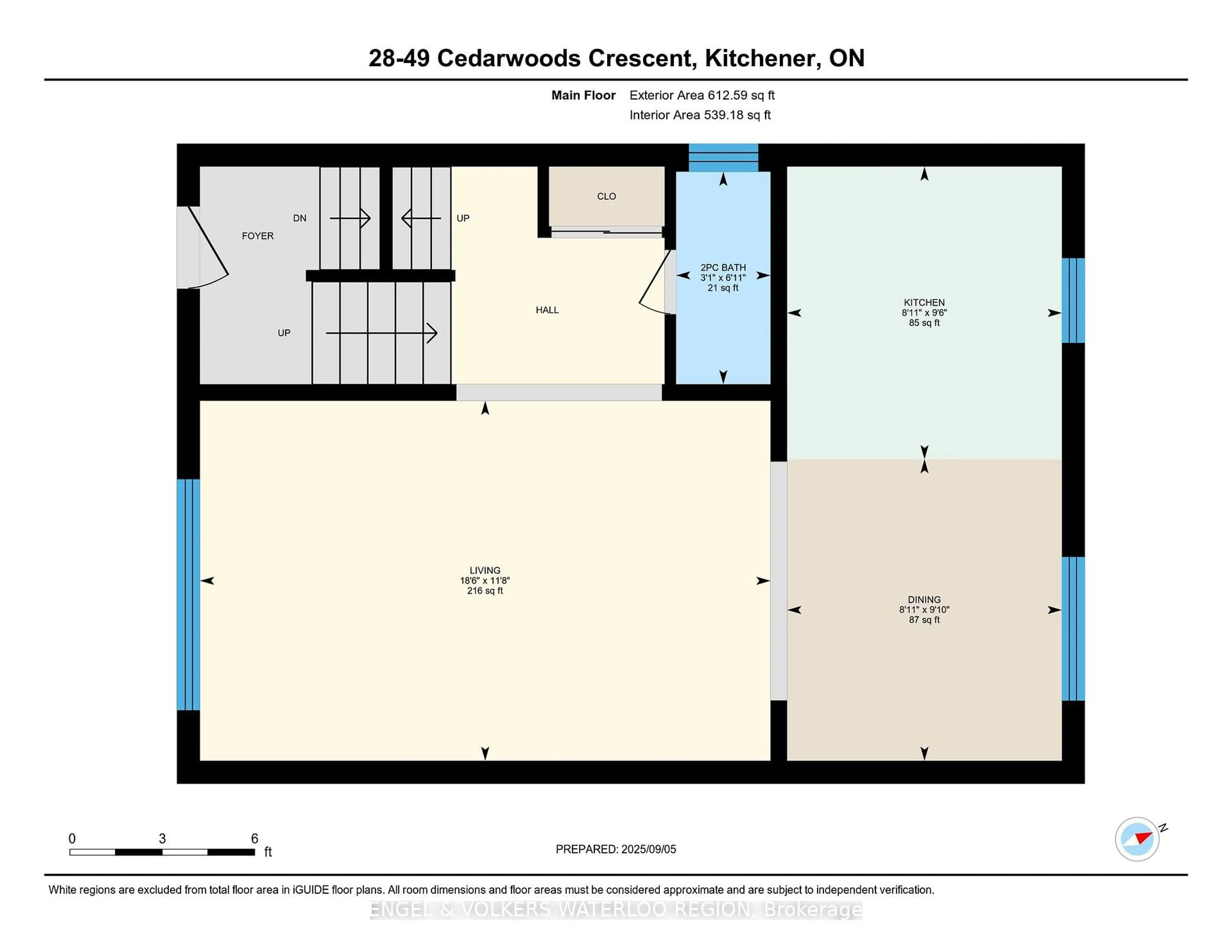Floor plan for 49 Cedarwoods Cres #28, Kitchener Ontario N2C 2L1