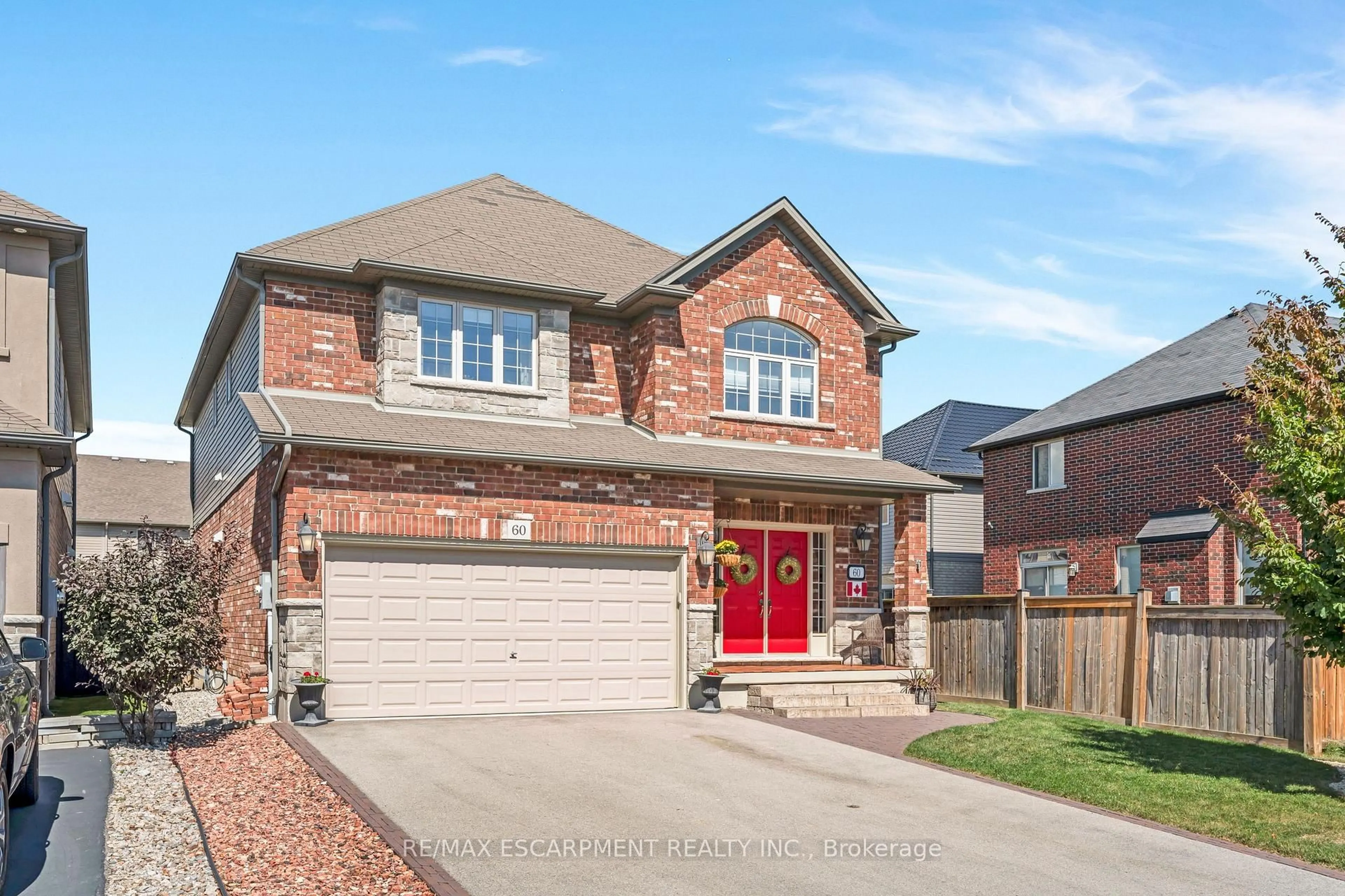 Home with brick exterior material, street for 60 Garinger Cres, Hamilton Ontario L0R 1C0