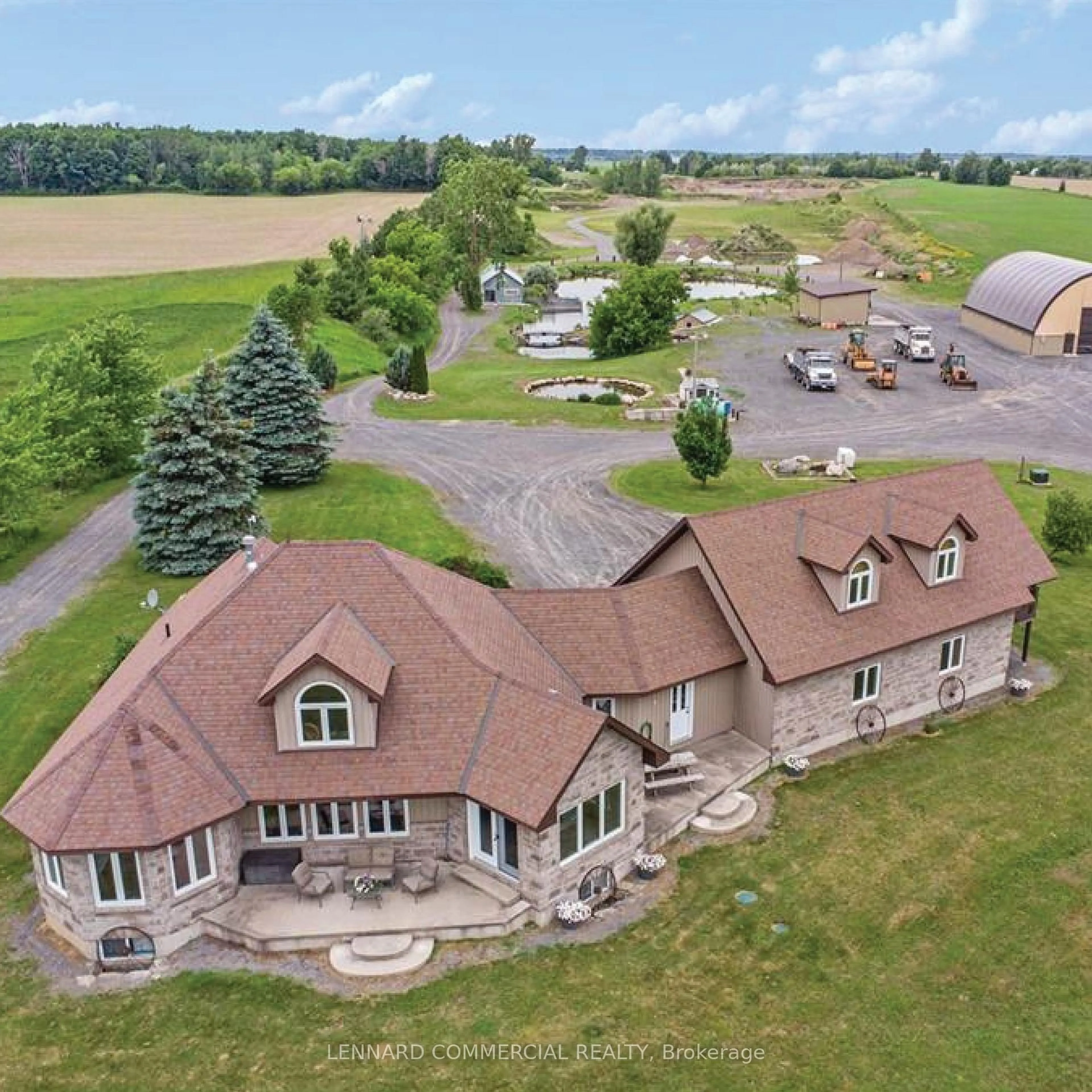 A pic from outside/outdoor area/front of a property/back of a property/a pic from drone, building for 13243 Thompson Rd, North Dundas Ontario K0C 2K0