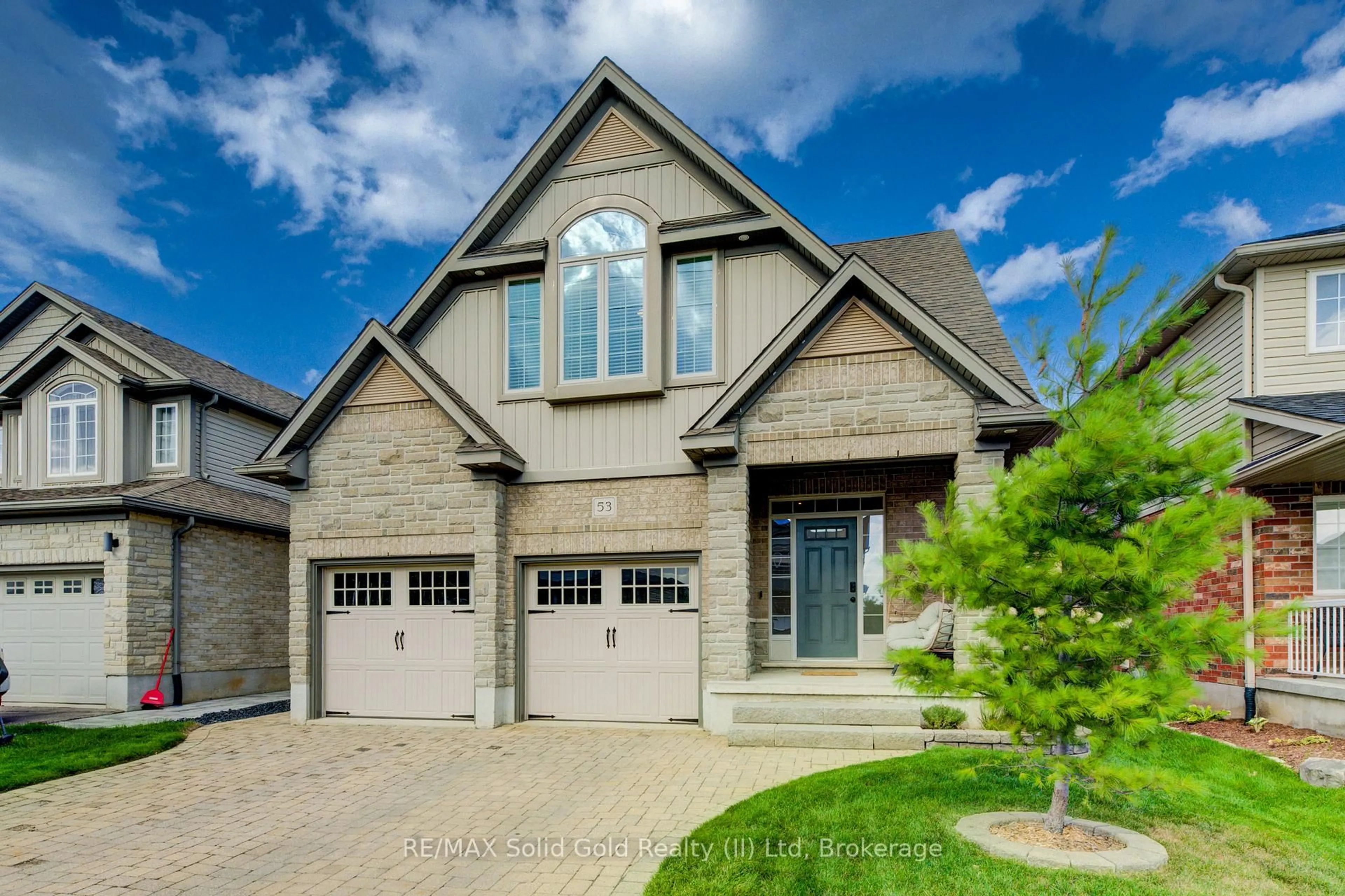 Home with brick exterior material, street for 53 Isaac Shantz Dr, Wilmot Ontario N3A 4M3
