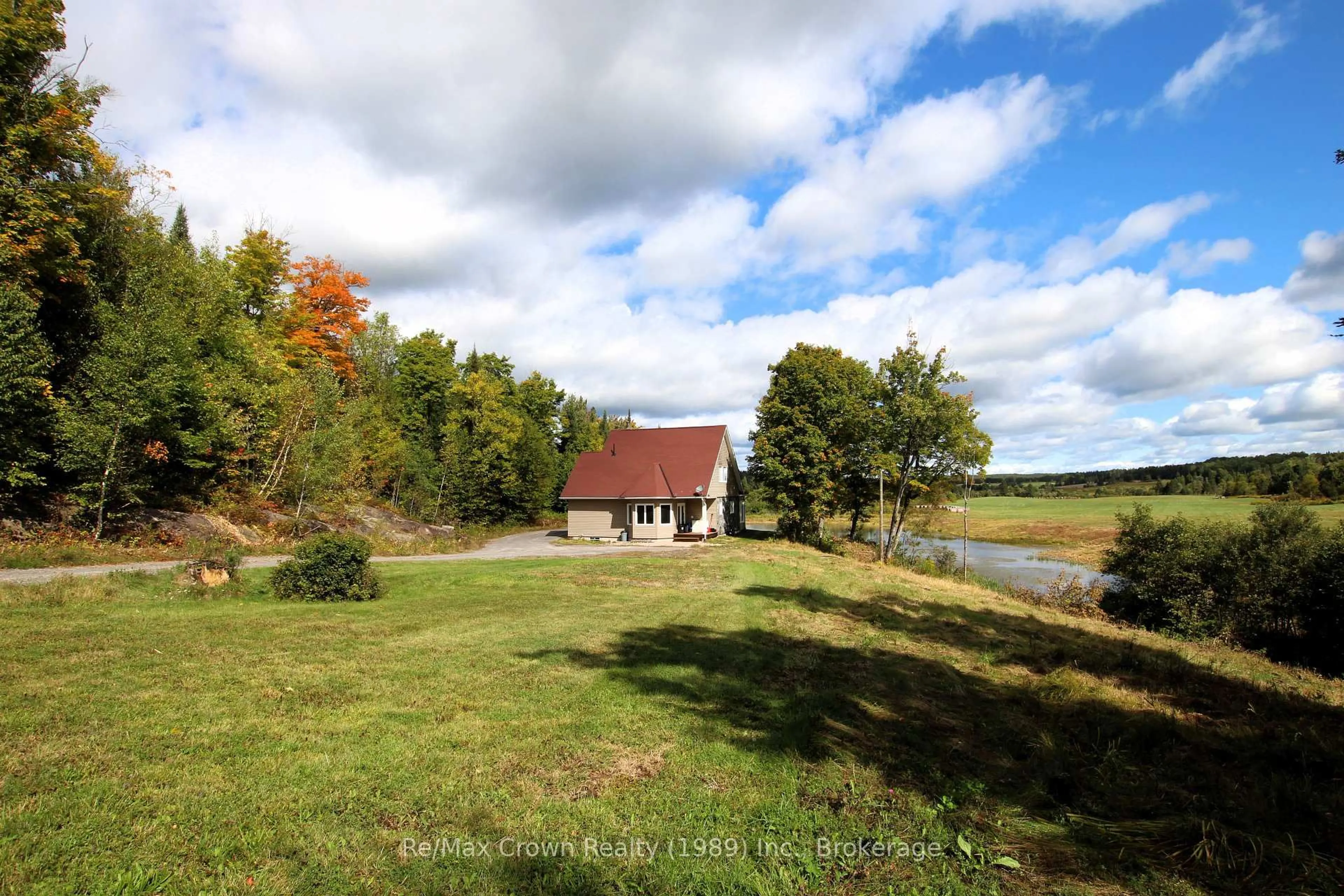 A pic from outside/outdoor area/front of a property/back of a property/a pic from drone, water/lake/river/ocean view for 130B Barrett Rd, Nipissing Ontario P0H 1J0