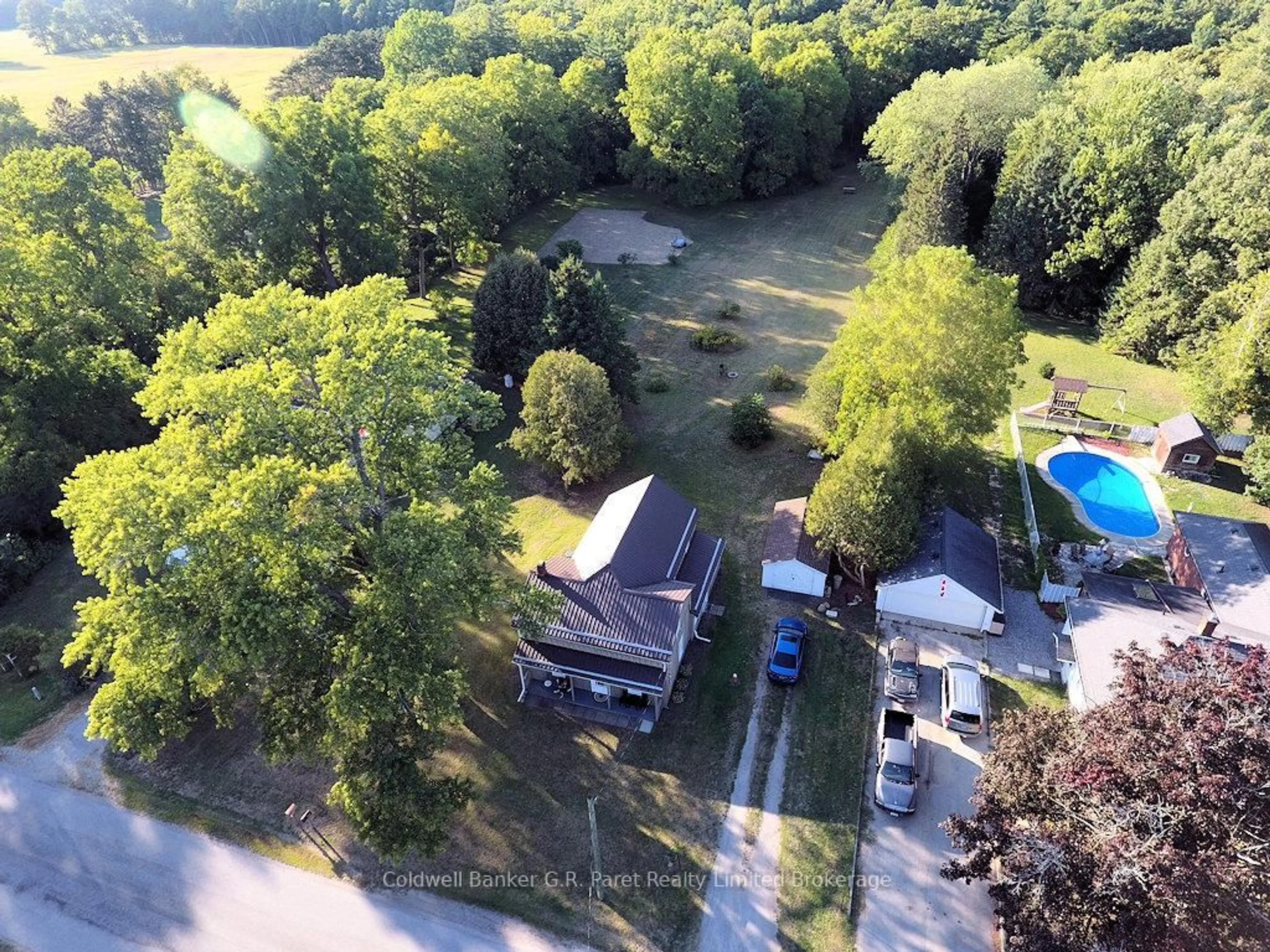 A pic from outside/outdoor area/front of a property/back of a property/a pic from drone, forest/trees view for 455 Charlotteville 1 Rd, Norfolk Ontario N0E 1P0