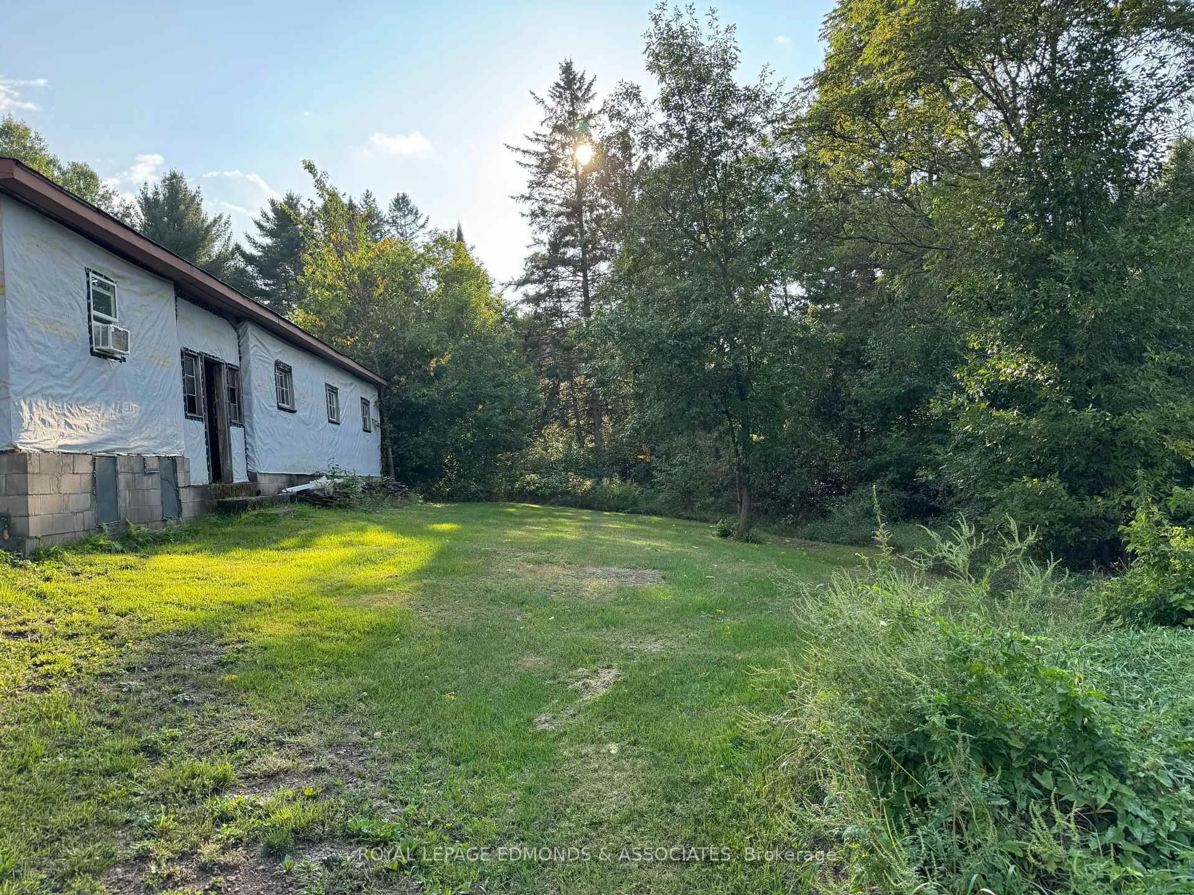 A pic from outside/outdoor area/front of a property/back of a property/a pic from drone, forest/trees view for 27 Stencells Rd, Pembroke Ontario K8A 6W8
