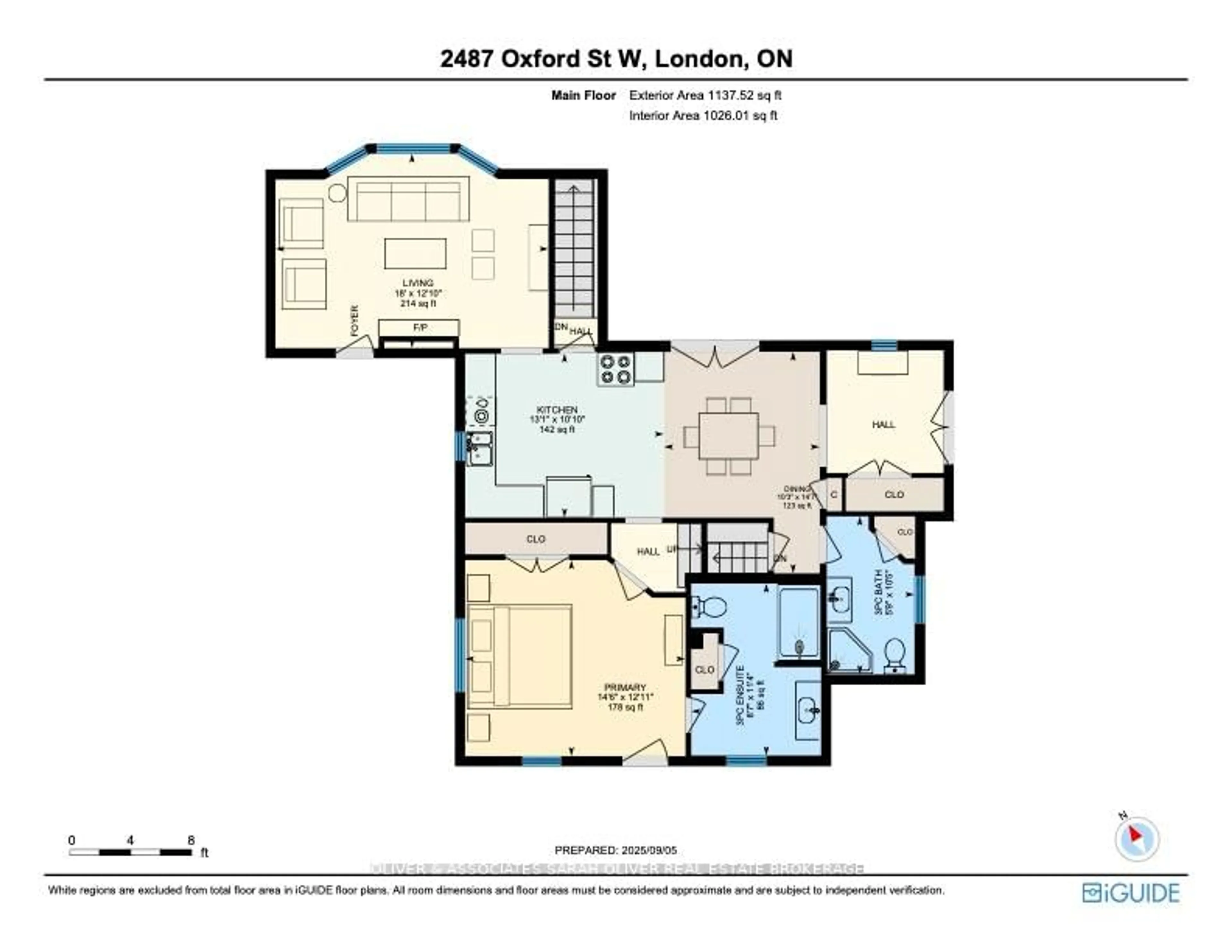 Floor plan for 2487 Oxford St, London South Ontario N6K 4P1