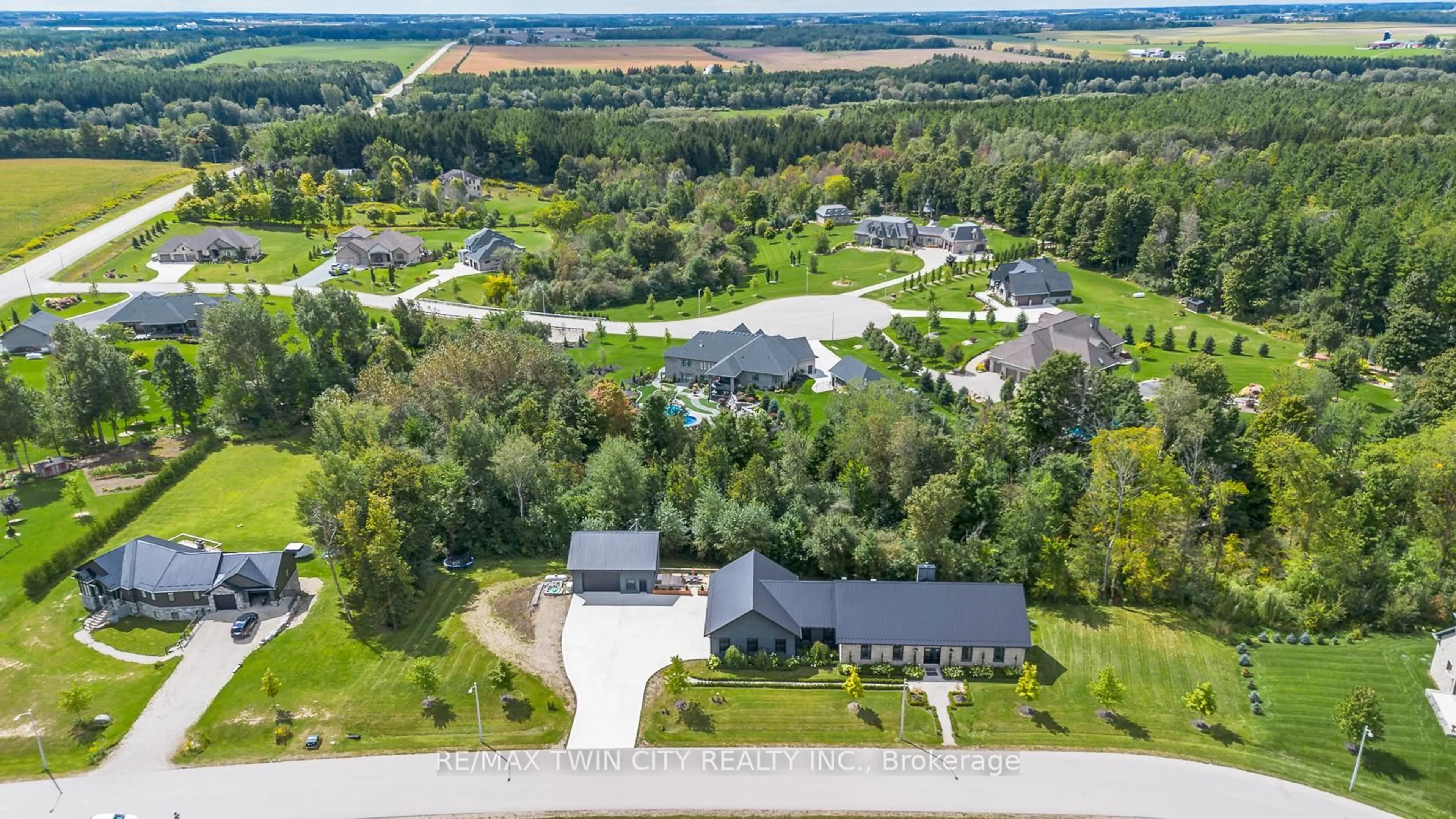 A pic from outside/outdoor area/front of a property/back of a property/a pic from drone, water/lake/river/ocean view for 141 Ruth Anne Pl, Mapleton Ontario N0G 2K0