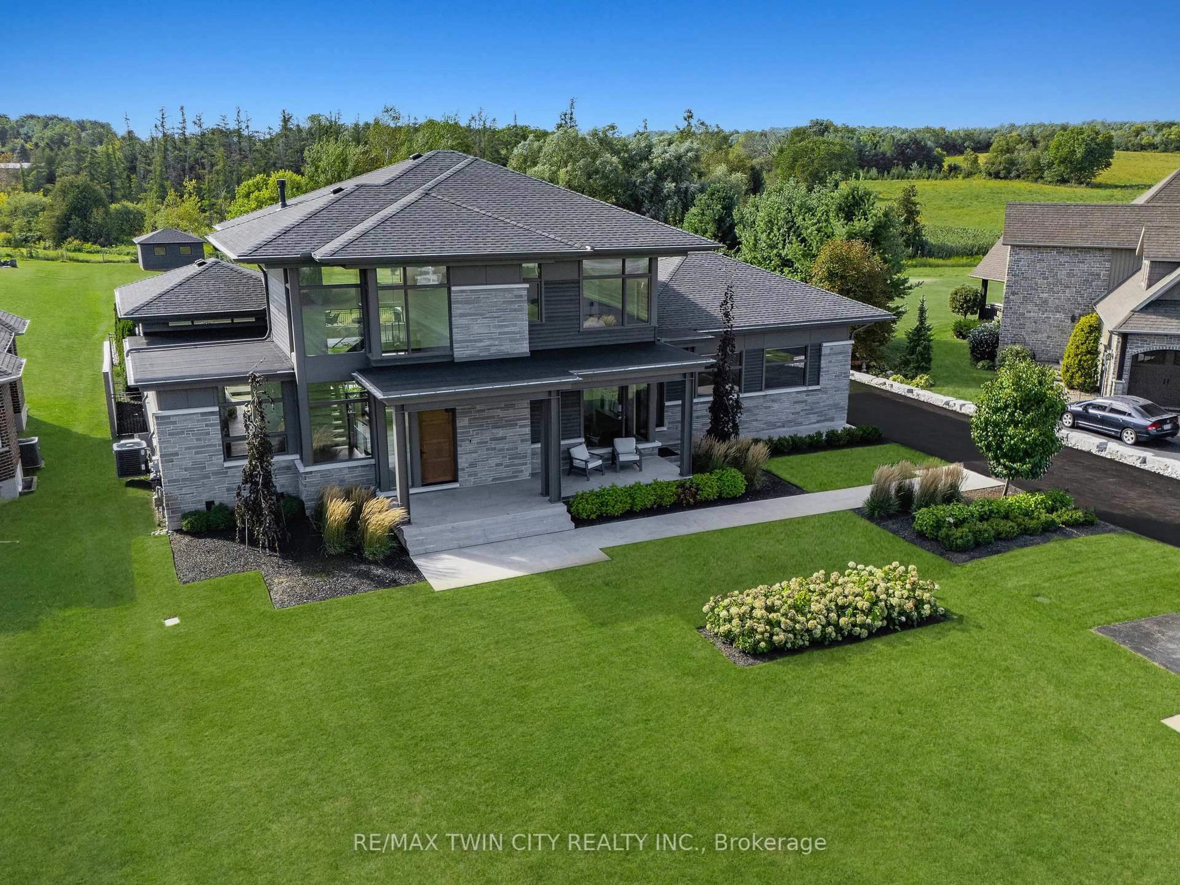 A pic from outside/outdoor area/front of a property/back of a property/a pic from drone, mountain view for 1826 Moser Young Rd, Wellesley Ontario N0B 2T0