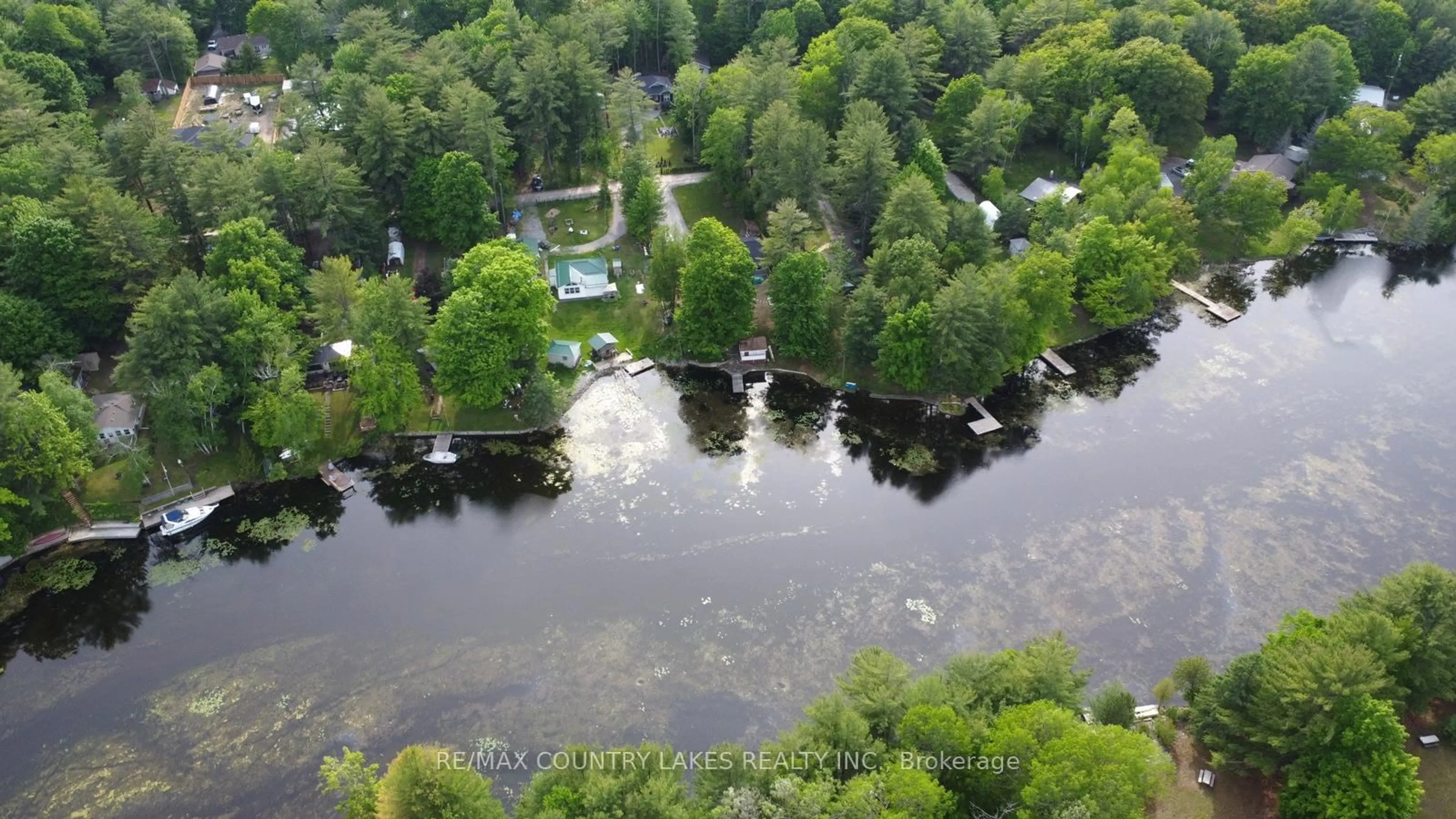 A pic from outside/outdoor area/front of a property/back of a property/a pic from drone, water/lake/river/ocean view for 113 Stanley Rd, Kawartha Lakes Ontario K0M 2T0