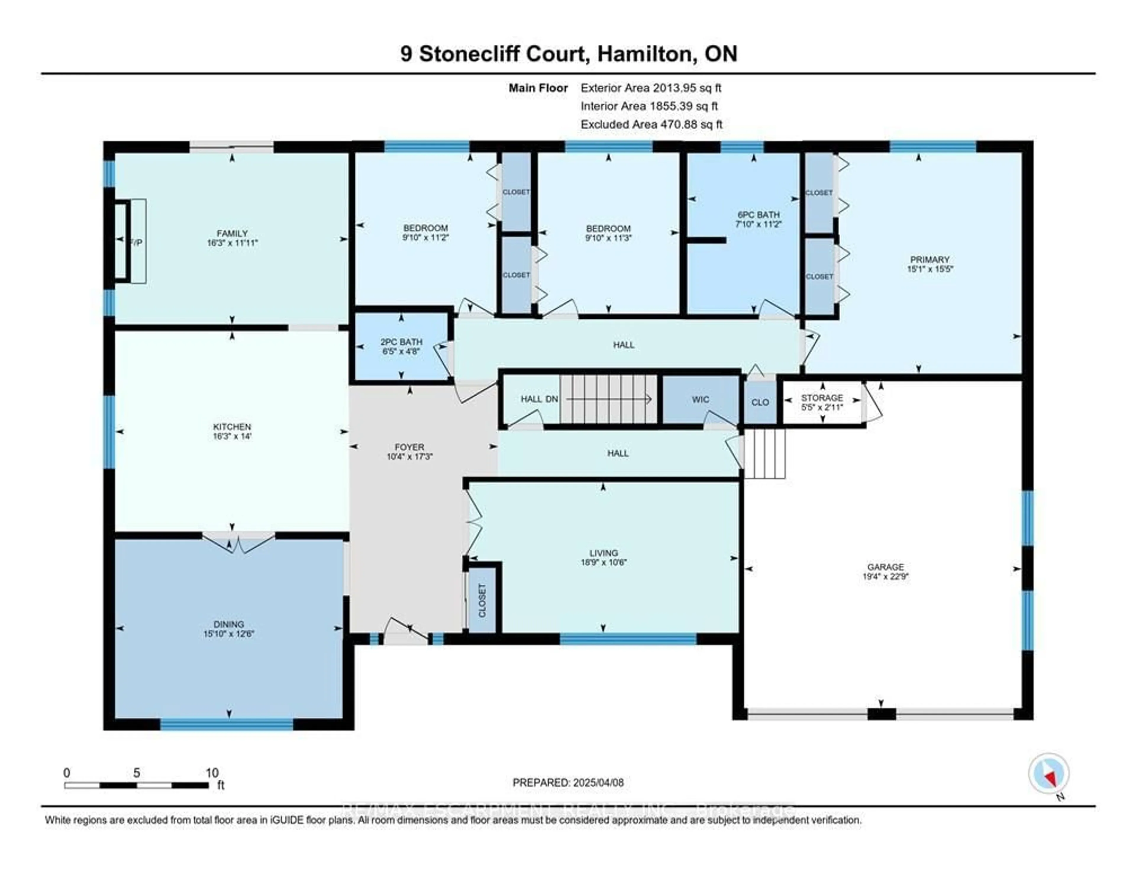 Floor plan for 9 STONECLIFF Crt, Hamilton Ontario L9C 7G2