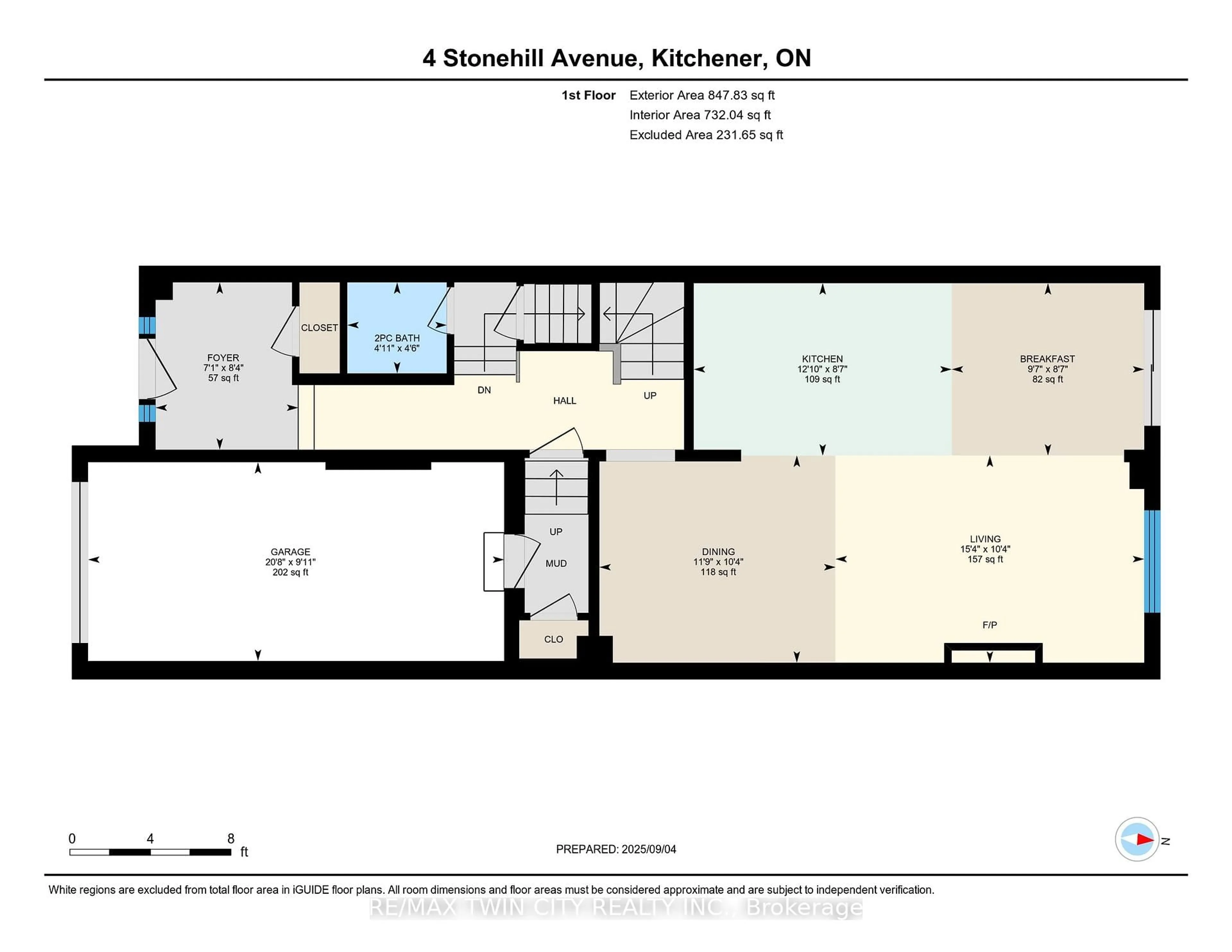 Floor plan for 4 Stonehill Ave, Kitchener Ontario N2R 0N8