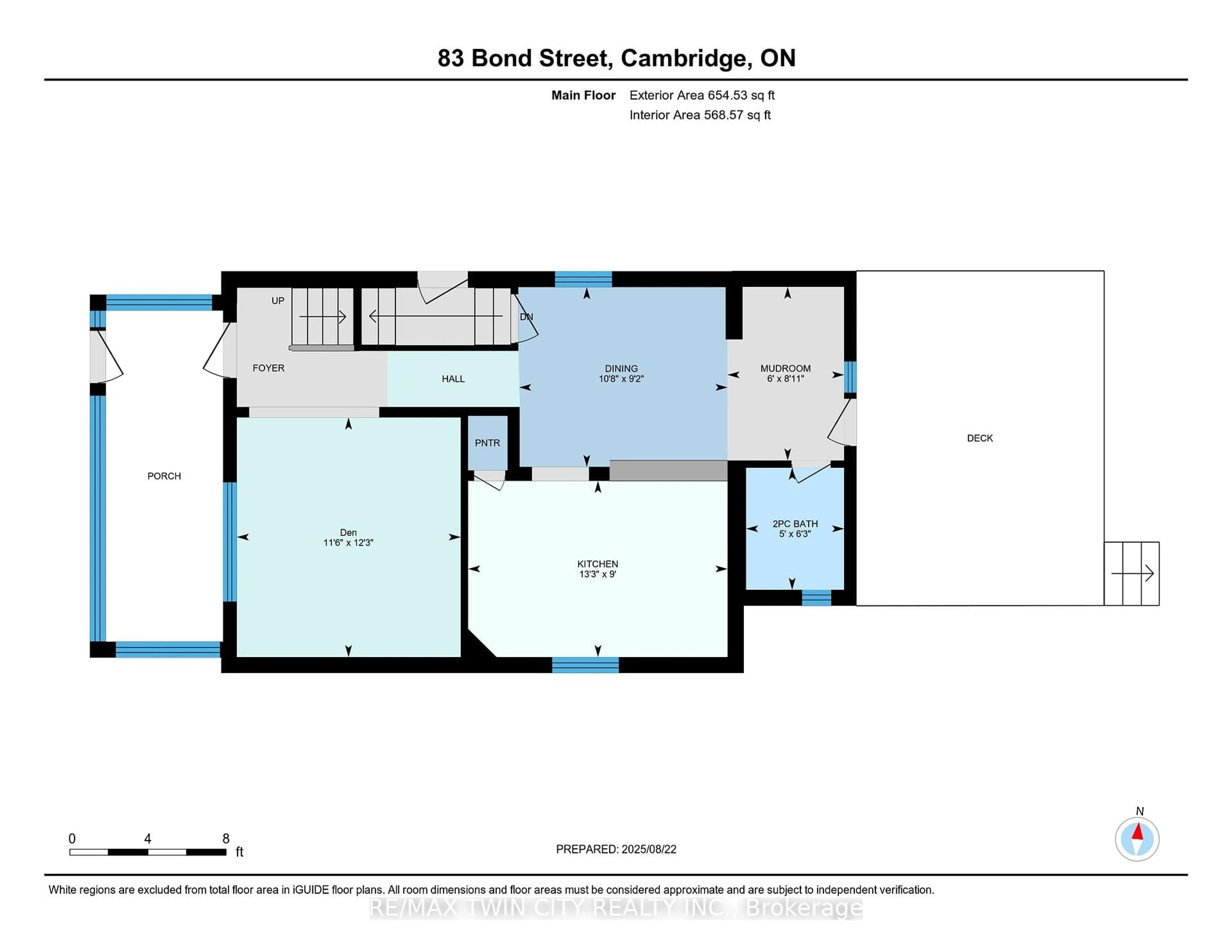 Floor plan for 83 Bond St, Cambridge Ontario N1R 4B7