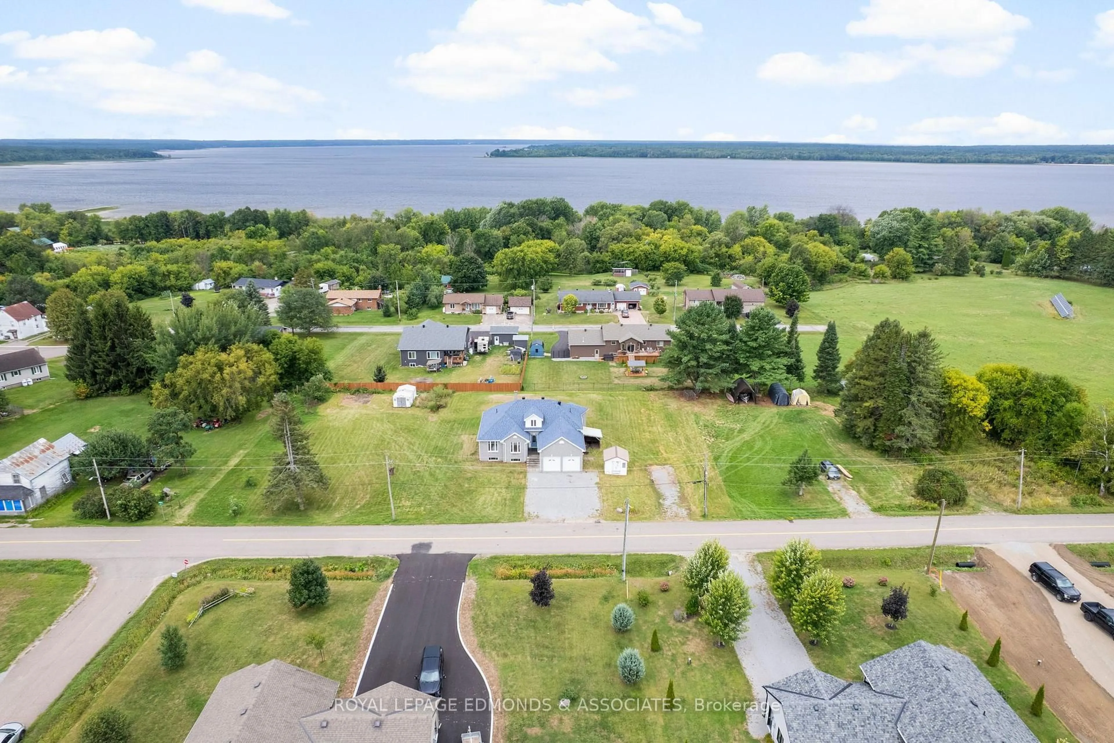 A pic from outside/outdoor area/front of a property/back of a property/a pic from drone, water/lake/river/ocean view for 37 Rapid Rd, Westmeath Ontario K0J 2L0