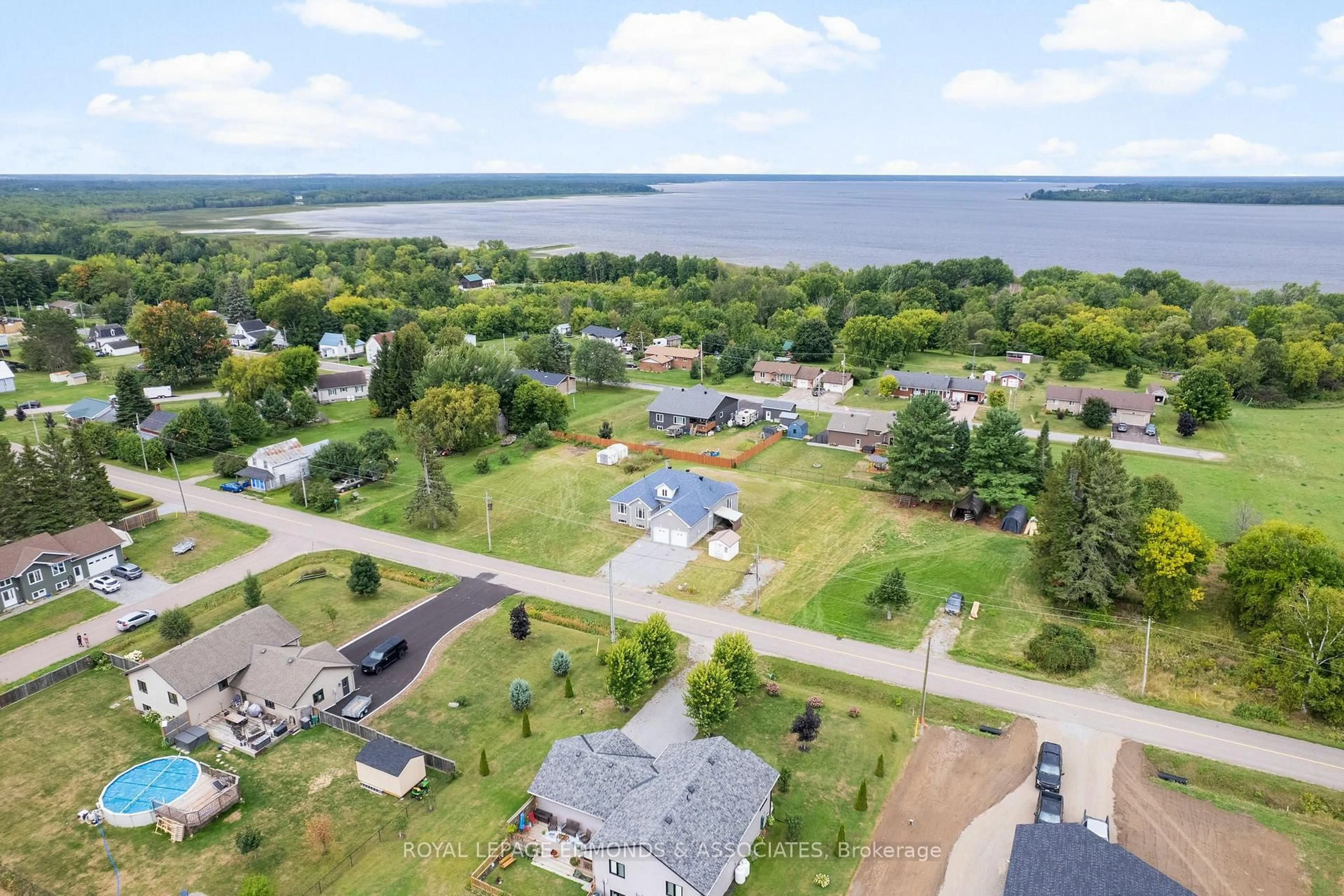 A pic from outside/outdoor area/front of a property/back of a property/a pic from drone, water/lake/river/ocean view for 37 Rapid Rd, Westmeath Ontario K0J 2L0
