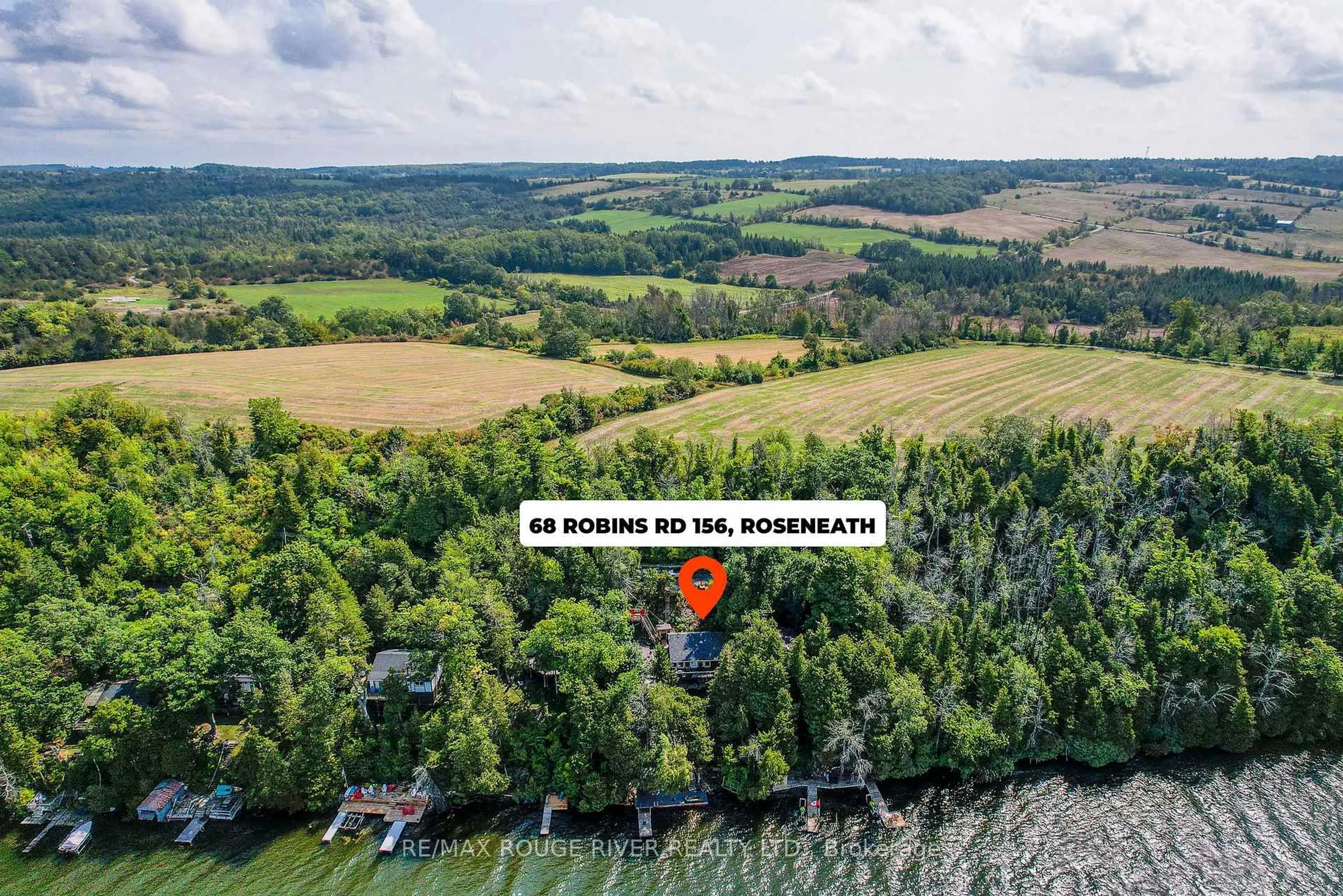 A pic from outside/outdoor area/front of a property/back of a property/a pic from drone, forest/trees view for 68 Robins Rd #156, Alnwick/Haldimand Ontario K0L 1Y0