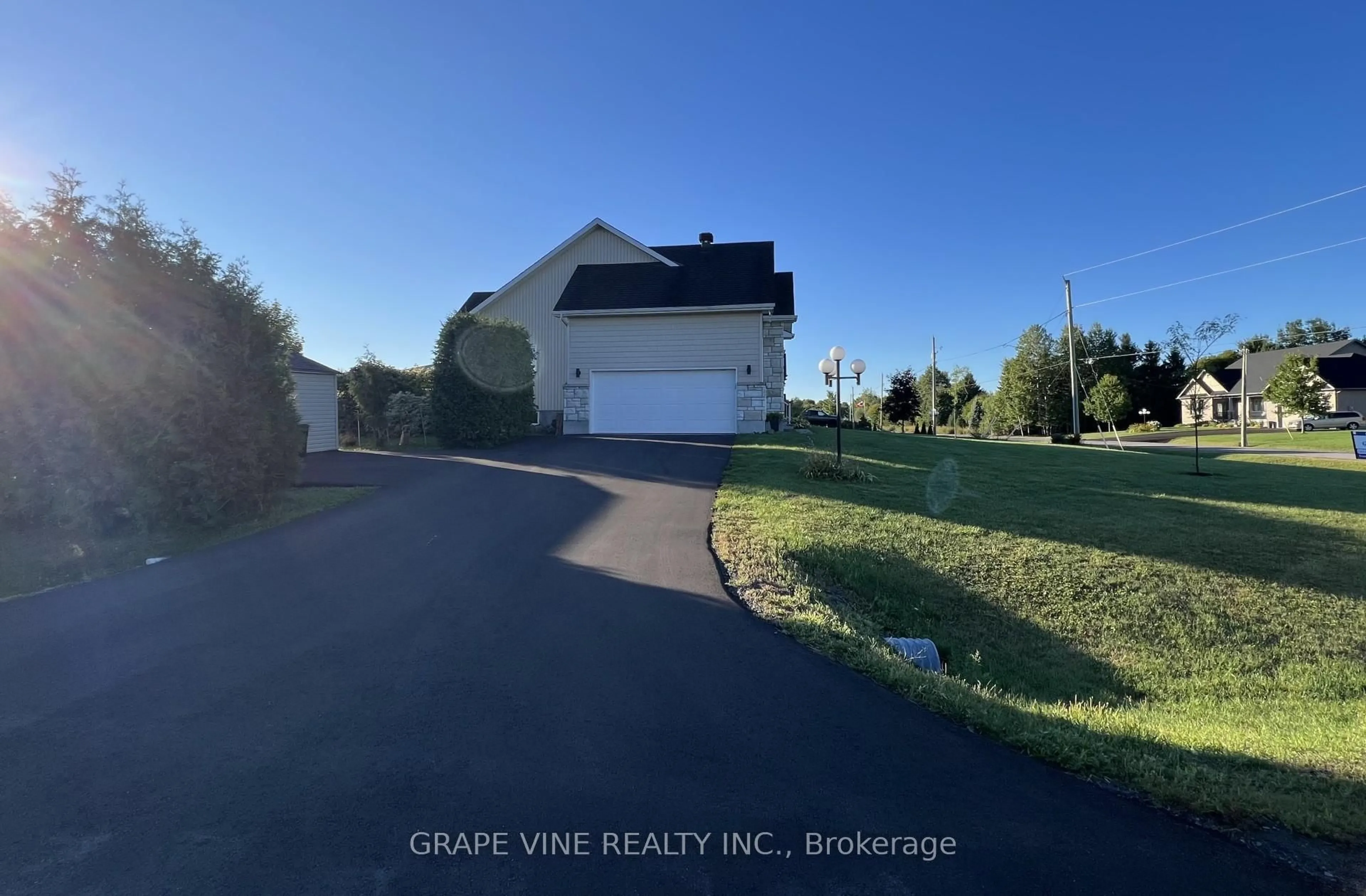 A pic from outside/outdoor area/front of a property/back of a property/a pic from drone, water/lake/river/ocean view for 5607 Maklynne Way, Vars Ontario K0A 3H0