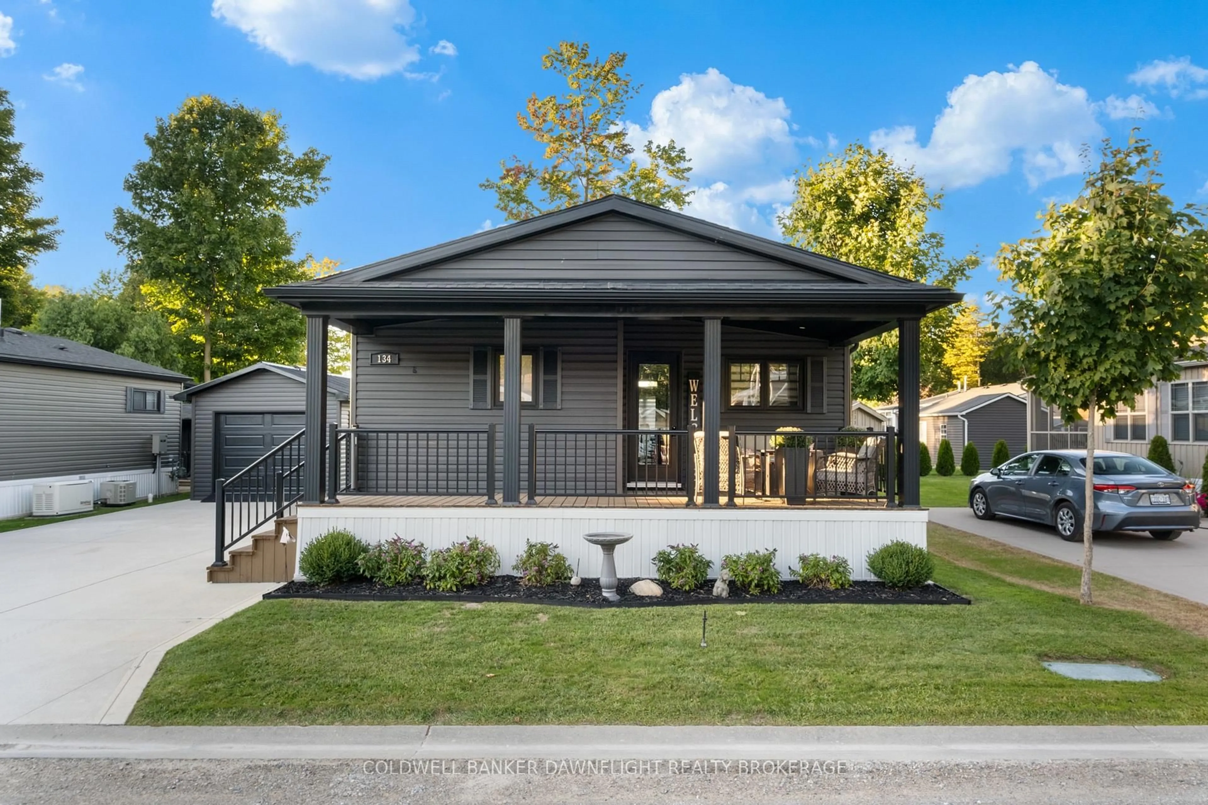 Home with vinyl exterior material, street for 36501 Dashwood Rd #134, South Huron Ontario N0M 1N0