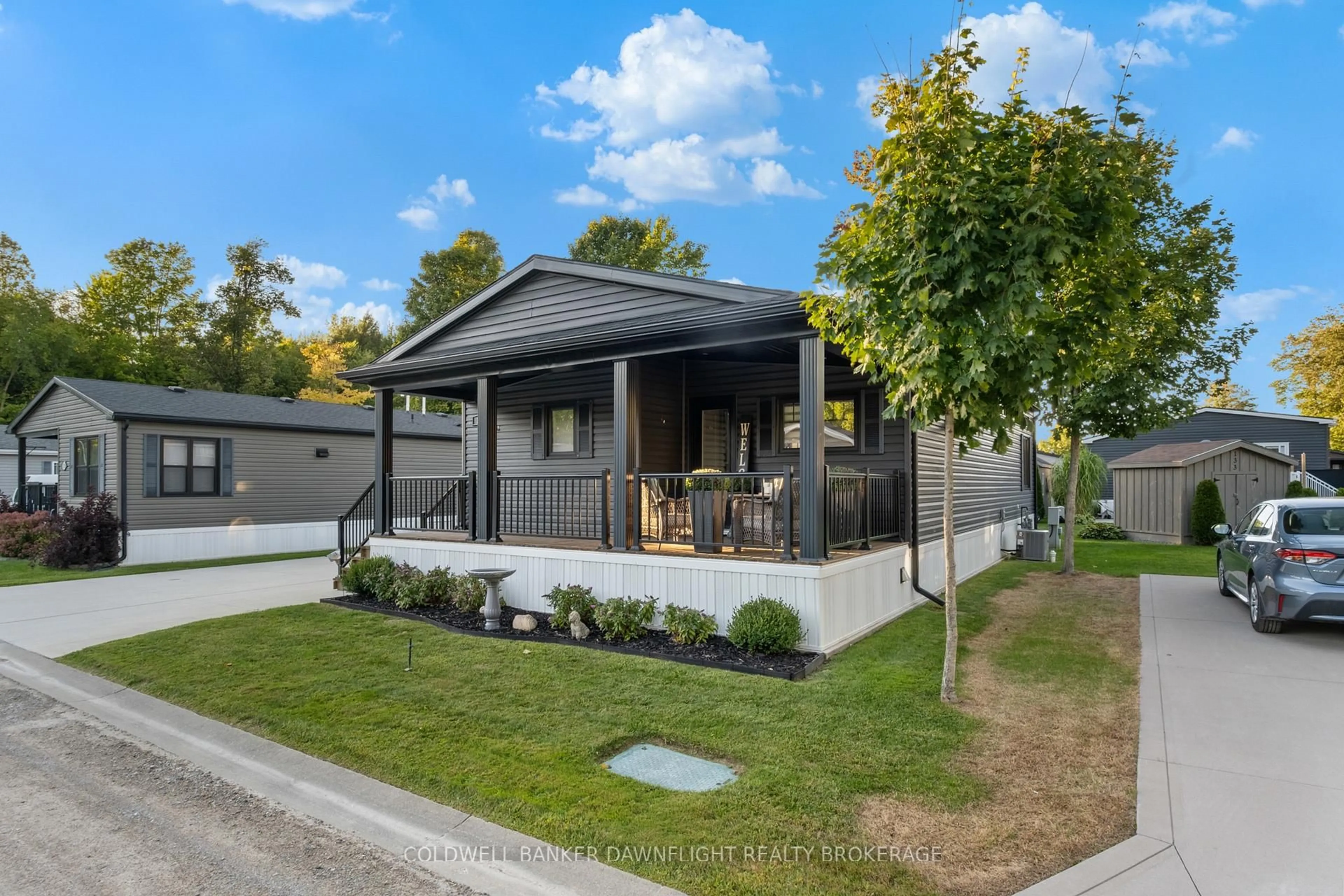 Home with vinyl exterior material, street for 36501 Dashwood Rd #134, South Huron Ontario N0M 1N0
