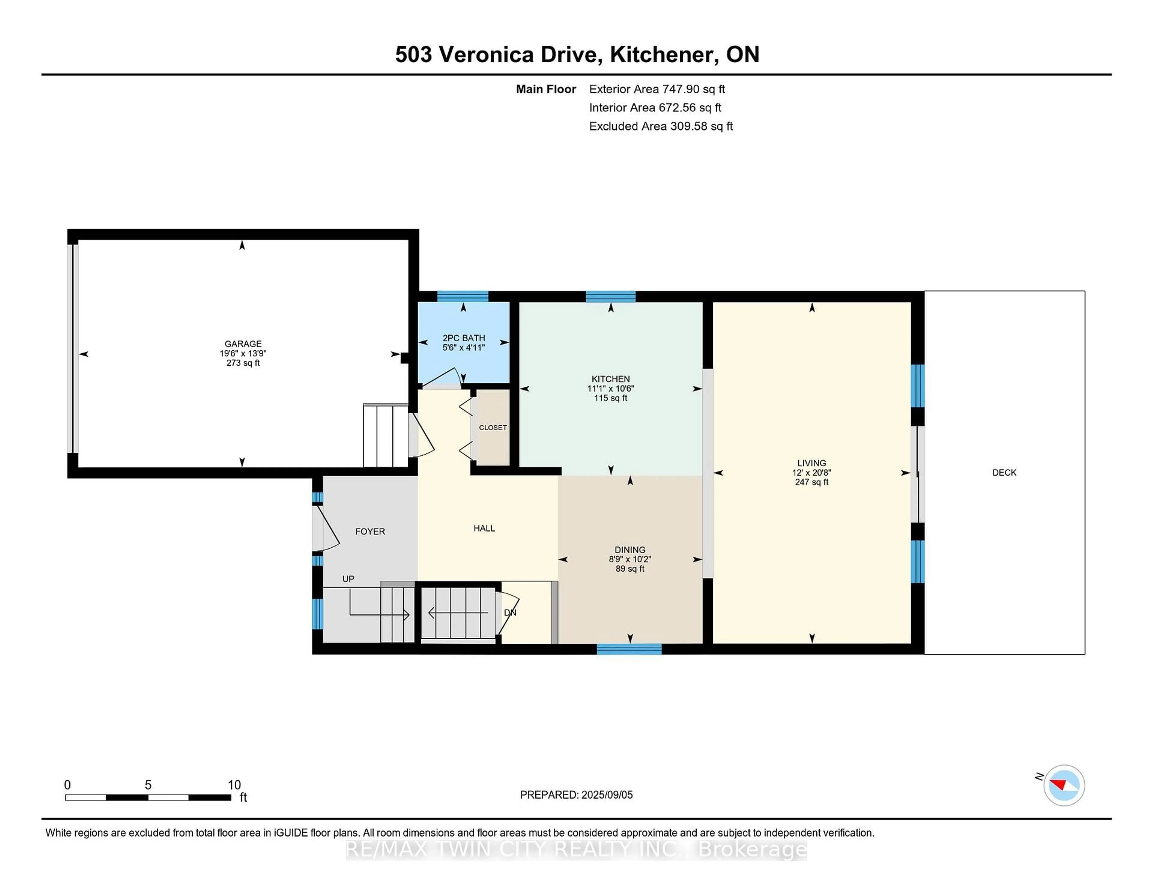 Floor plan for 503 Veronica Dr, Kitchener Ontario N2A 4E9