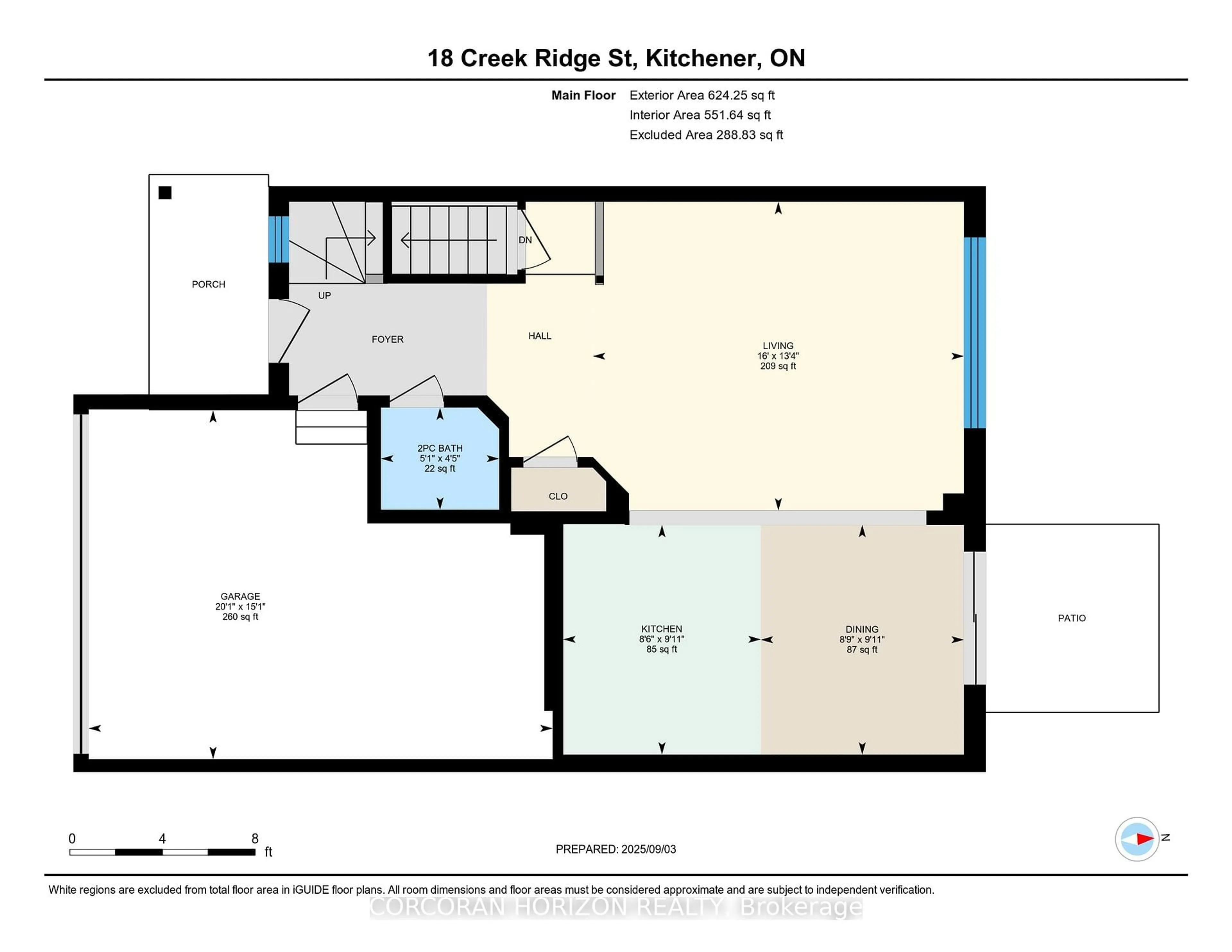 Floor plan for 18 Creek Ridge St, Kitchener Ontario N2R 0B5
