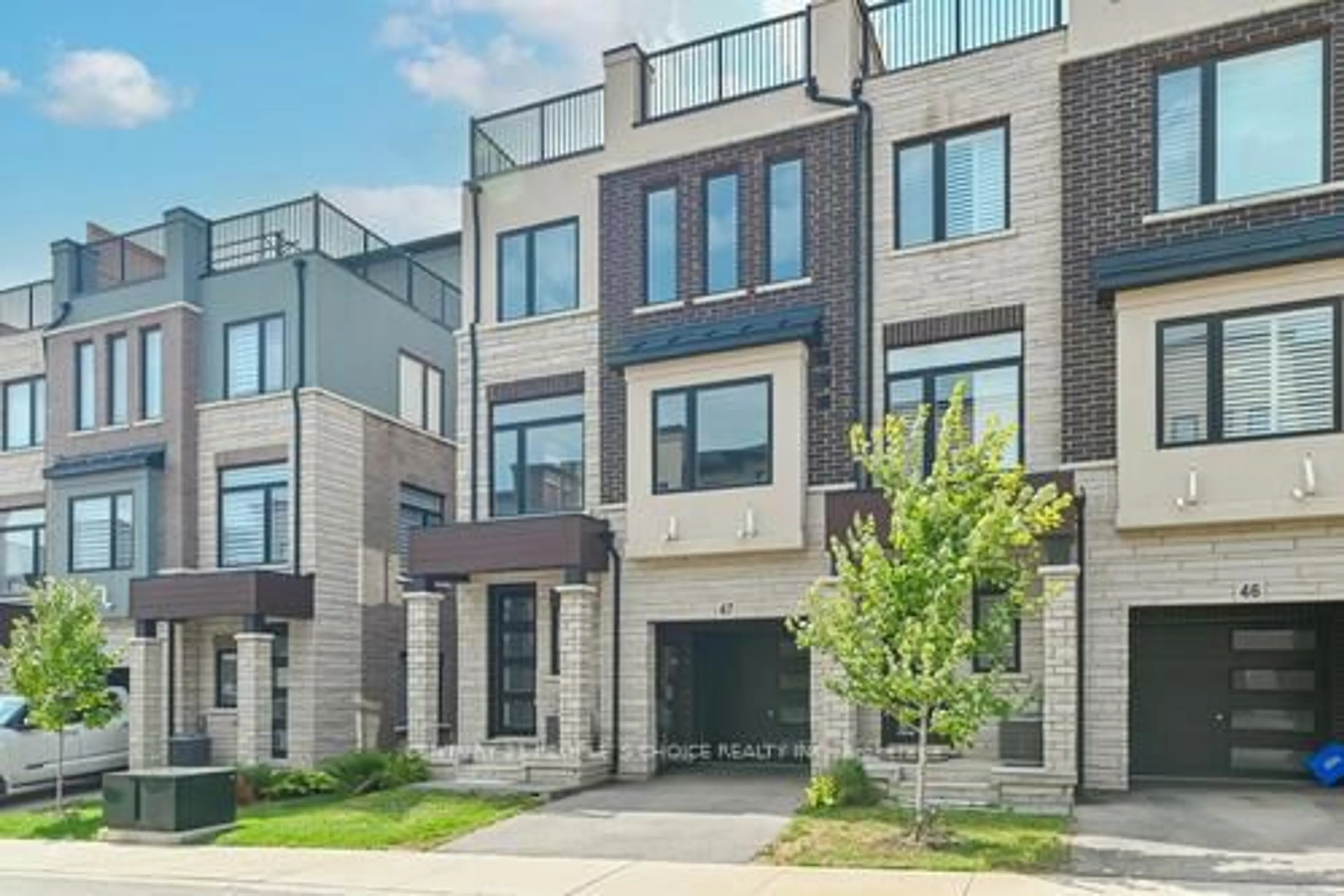 Home with brick exterior material, street for 314 Equestrian Way #47, Cambridge Ontario N3E 0E2