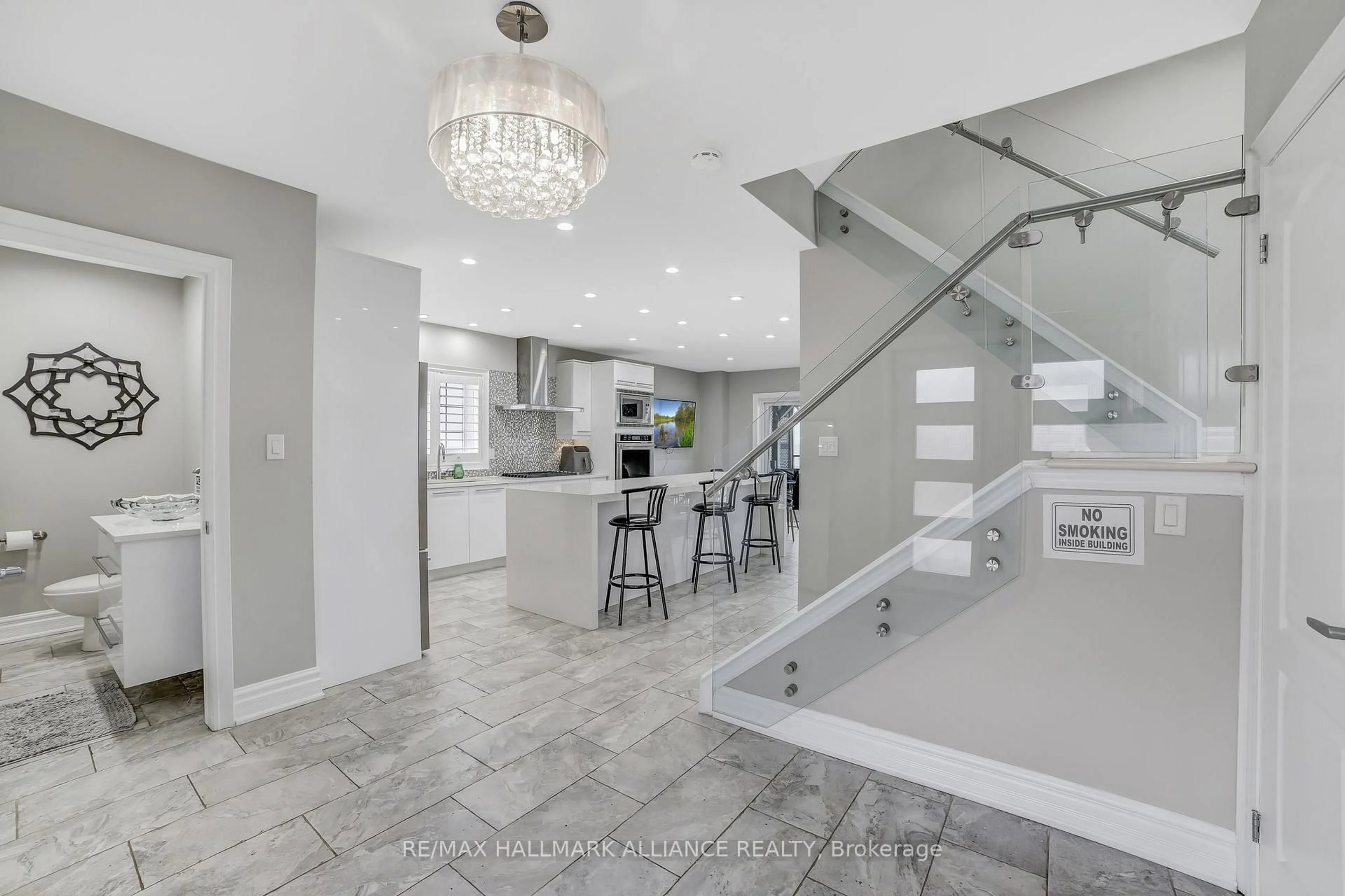 Open concept kitchen, ceramic/tile floor for 53 Windemere Rd, Hamilton Ontario L8E 5G5