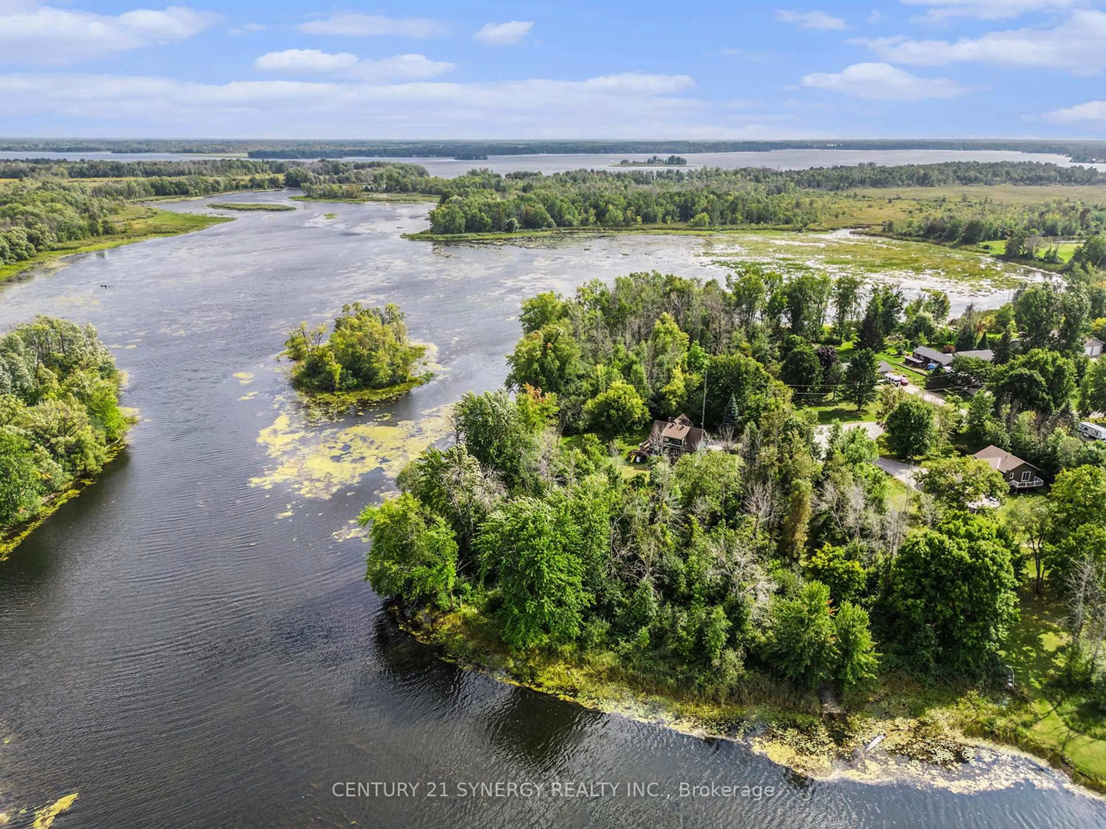 A pic from outside/outdoor area/front of a property/back of a property/a pic from drone, water/lake/river/ocean view for 210 Jodi Lane, Perth Ontario K7H 3C7