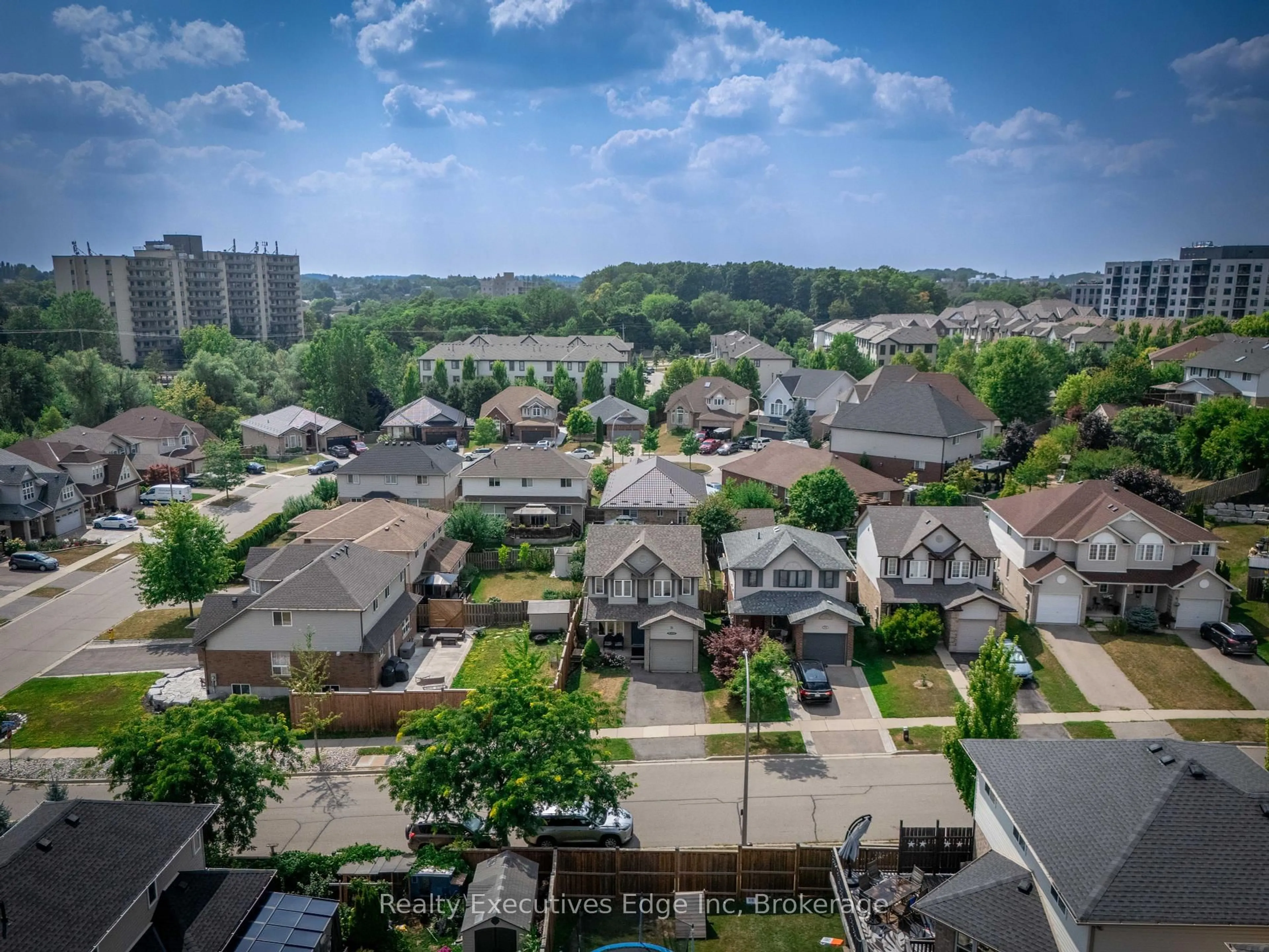 A pic from outside/outdoor area/front of a property/back of a property/a pic from drone, city buildings view from balcony for 74 Joshua St, Kitchener Ontario N2C 2T5