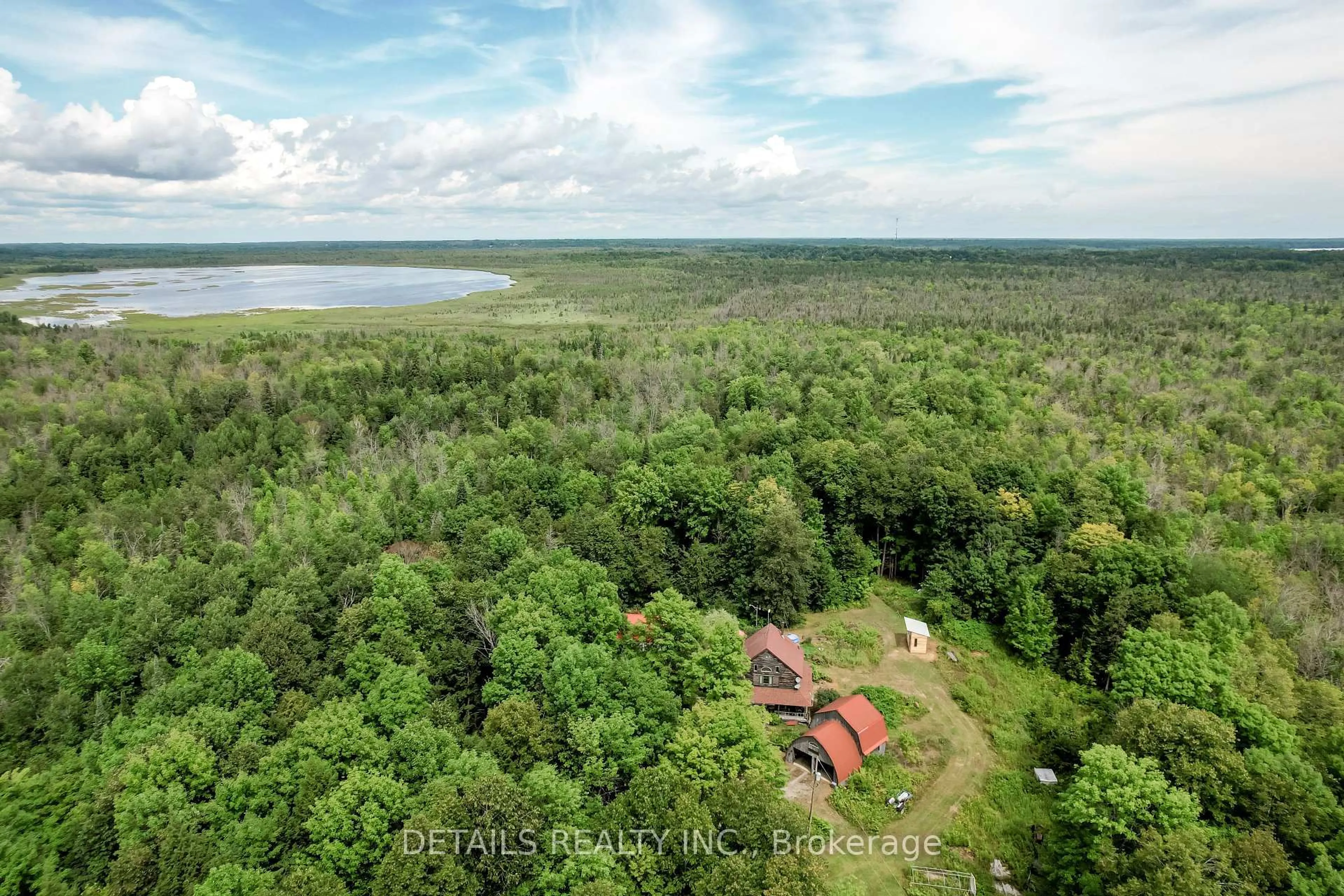 A pic from outside/outdoor area/front of a property/back of a property/a pic from drone, forest/trees view for 1502 Drummond Con 10A Rd, Lanark Ontario K0G 1K0