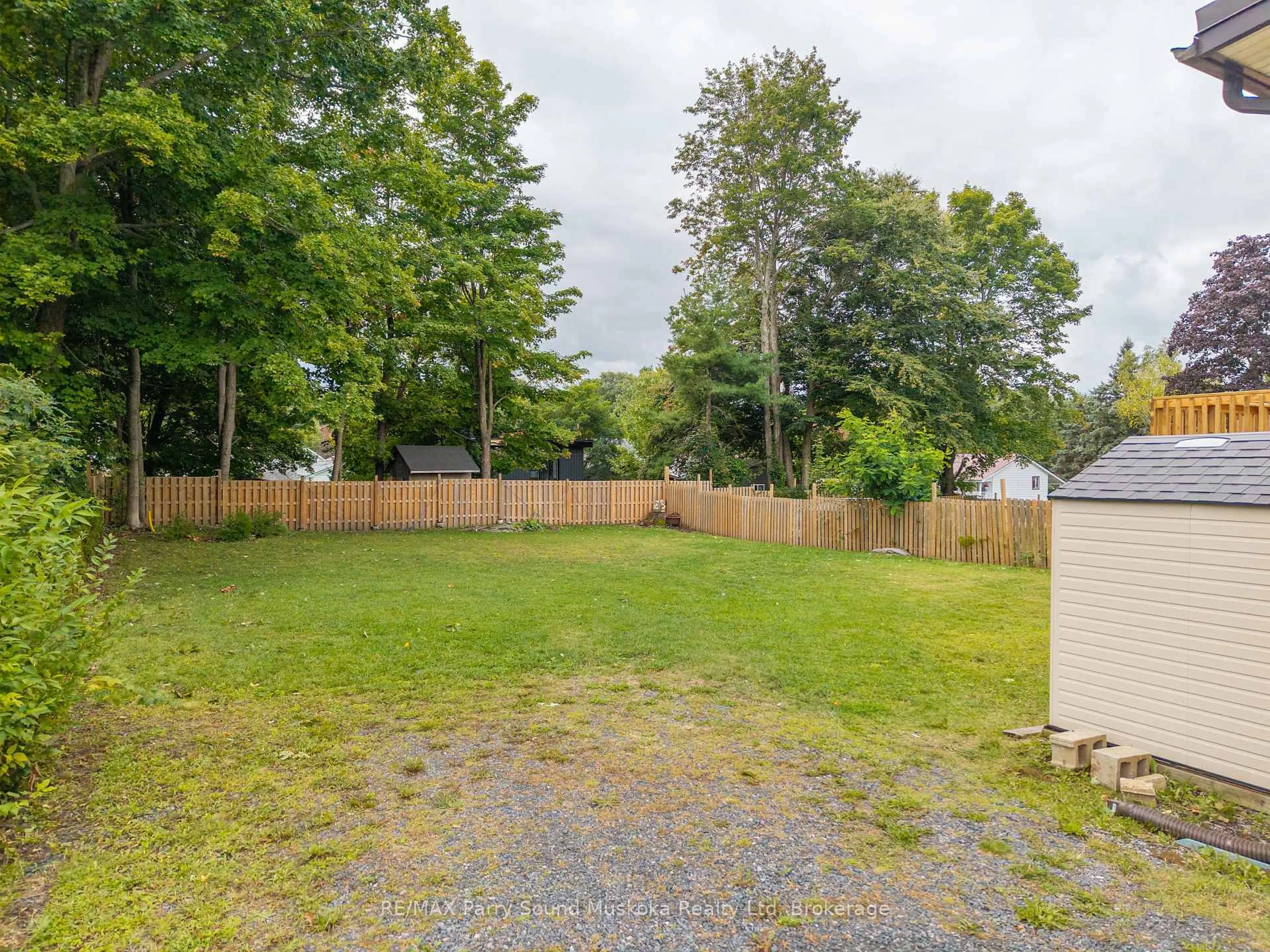 A pic from outside/outdoor area/front of a property/back of a property/a pic from drone, forest/trees view for 11 Laird Dr, Parry Sound Ontario P2A 1P7