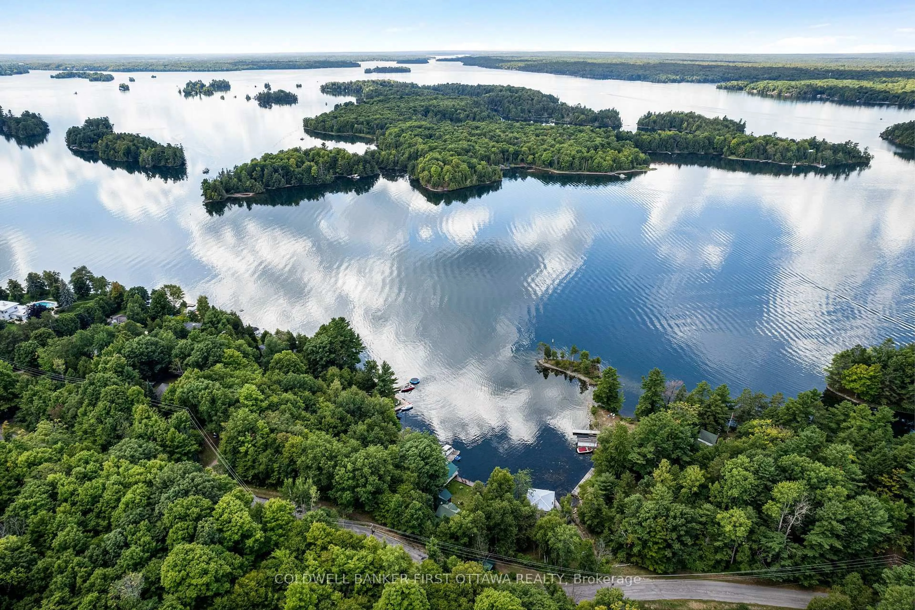 A pic from outside/outdoor area/front of a property/back of a property/a pic from drone, water/lake/river/ocean view for 4712 Briton Houghton Bay Rd, Rideau Lakes Ontario K0G 1V0