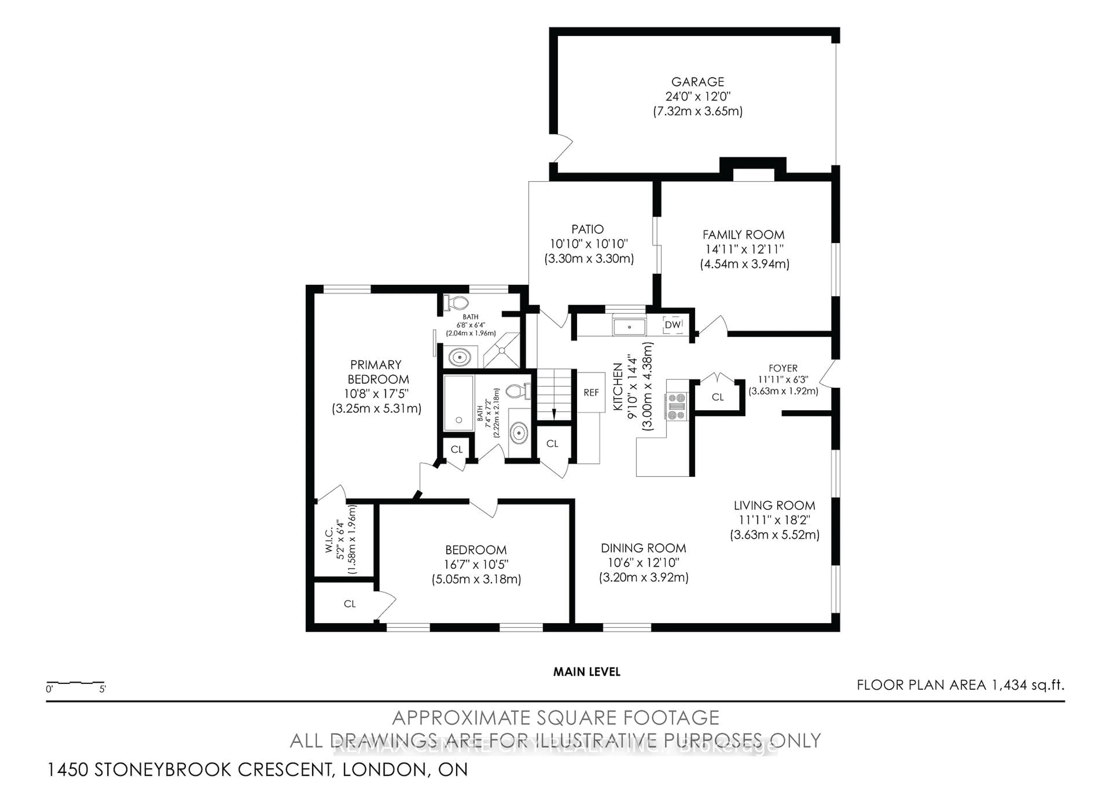 Floor plan for 1450 Stoneybrook Cres, London North Ontario N5X 1C4