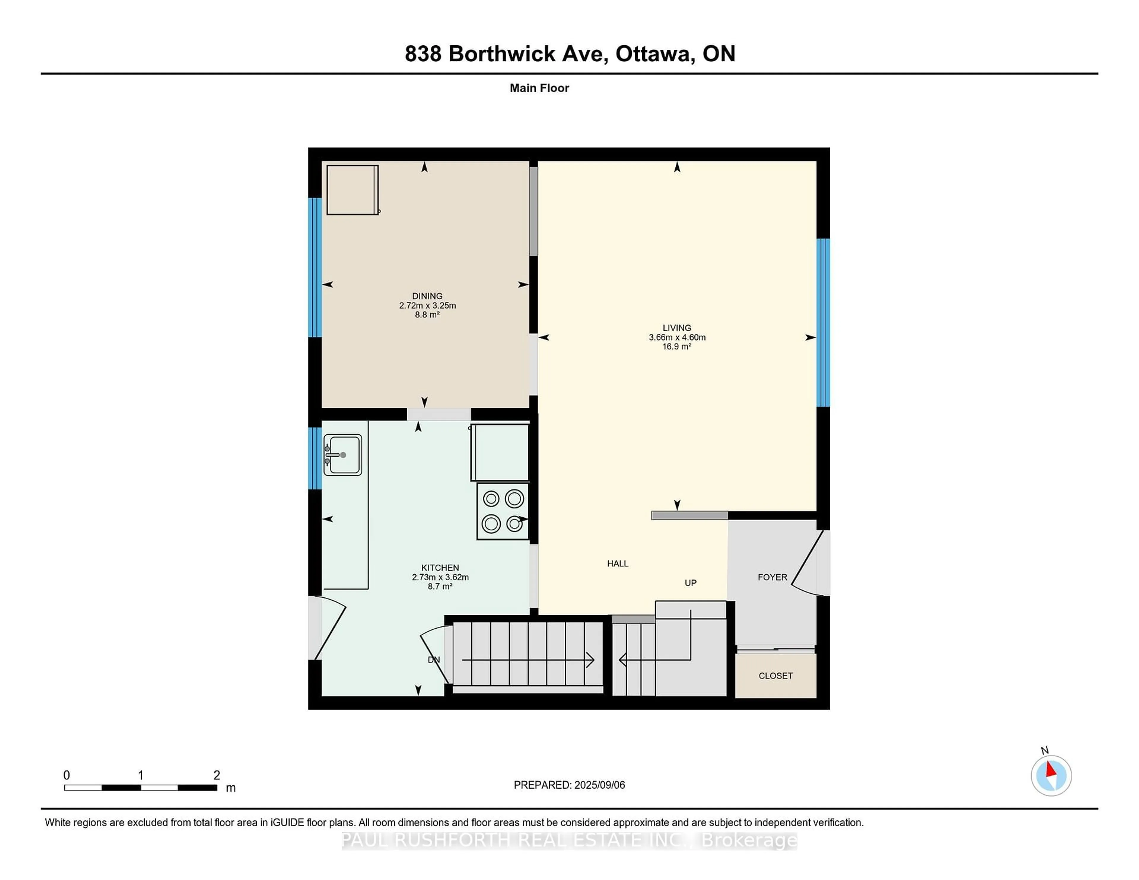 Floor plan for 838 Borthwick Ave, Ottawa Ontario K1K 2M8