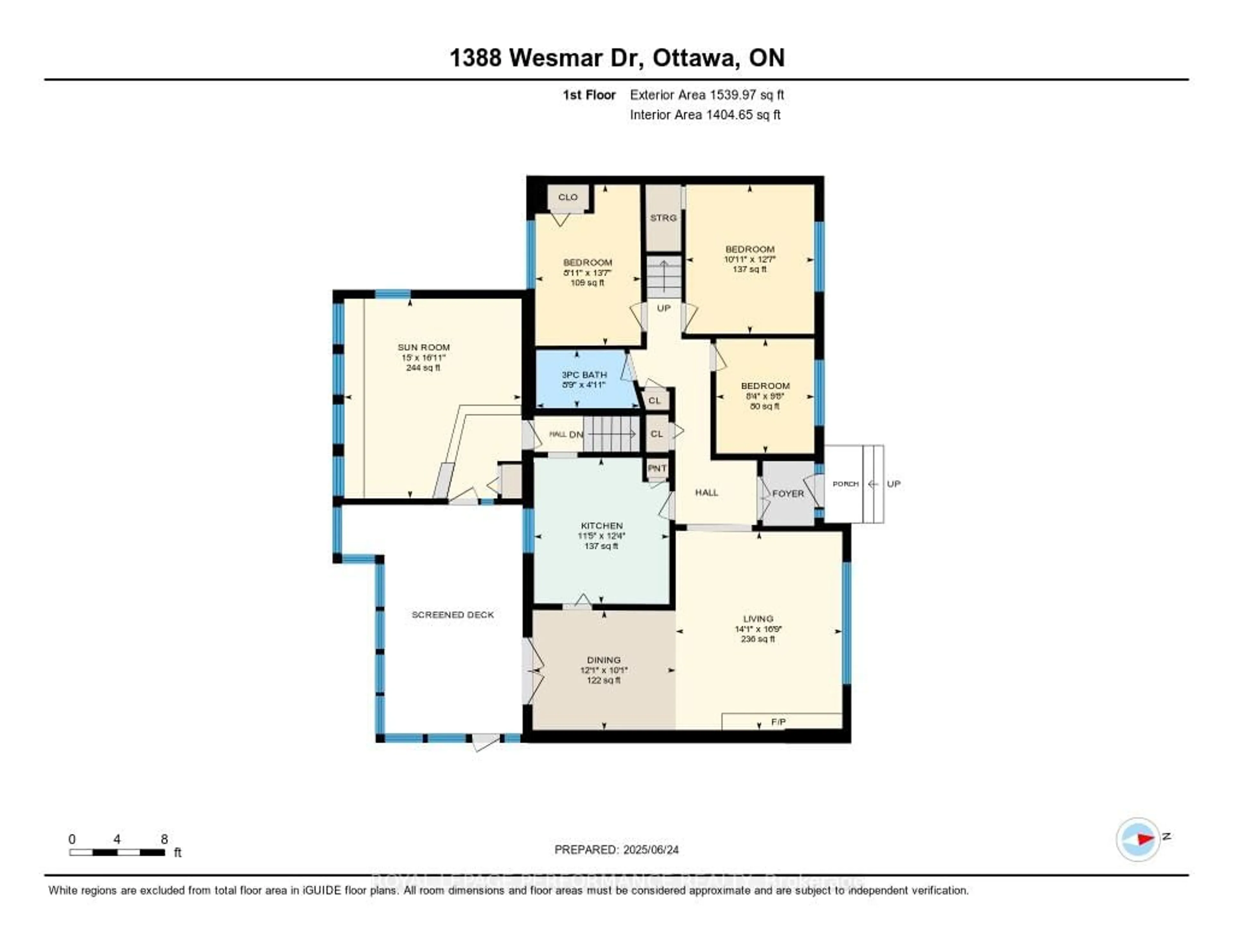 Floor plan for 1388 Wesmar Dr, Ottawa Ontario K1H 7T5