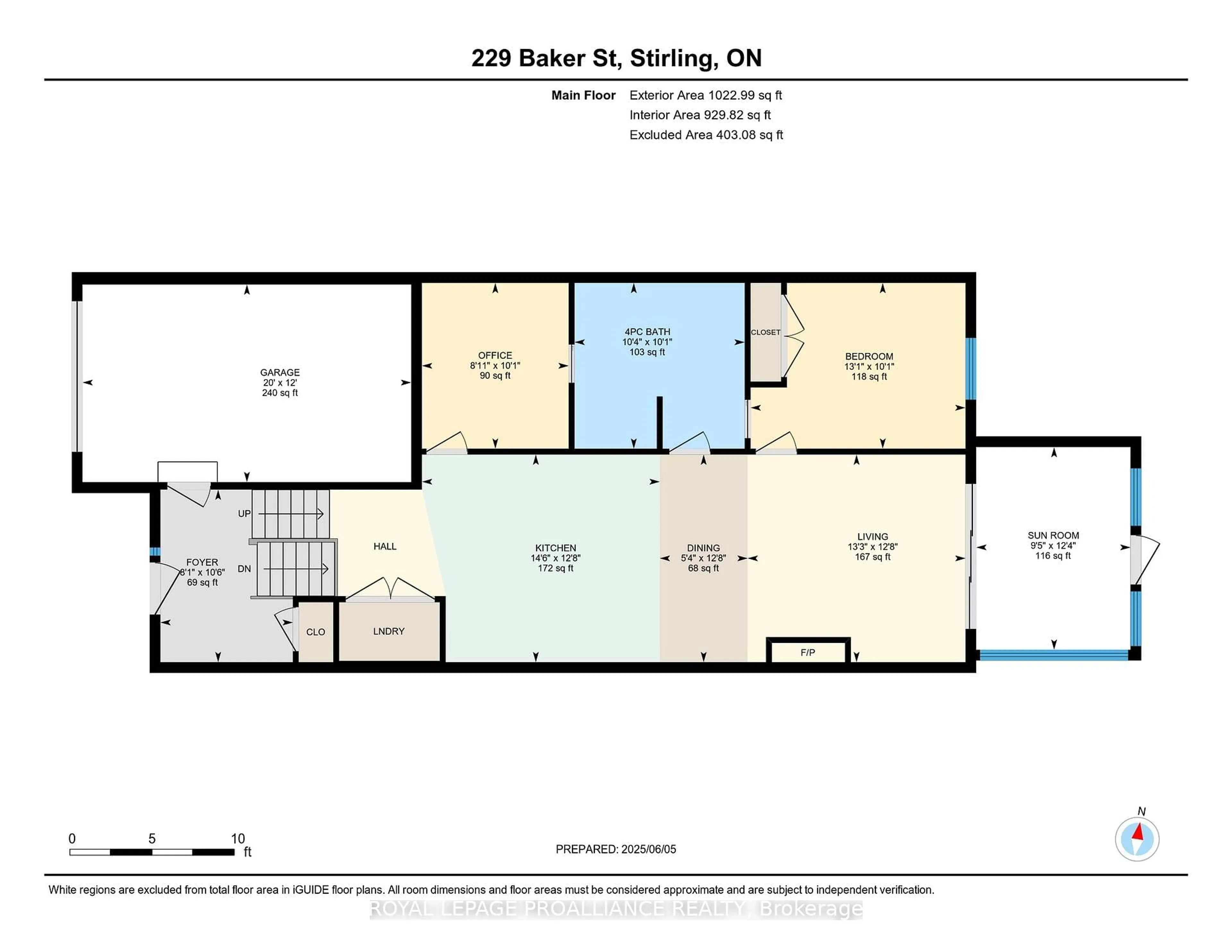 Floor plan for 229 Baker St, Stirling Ontario K0K 3E0