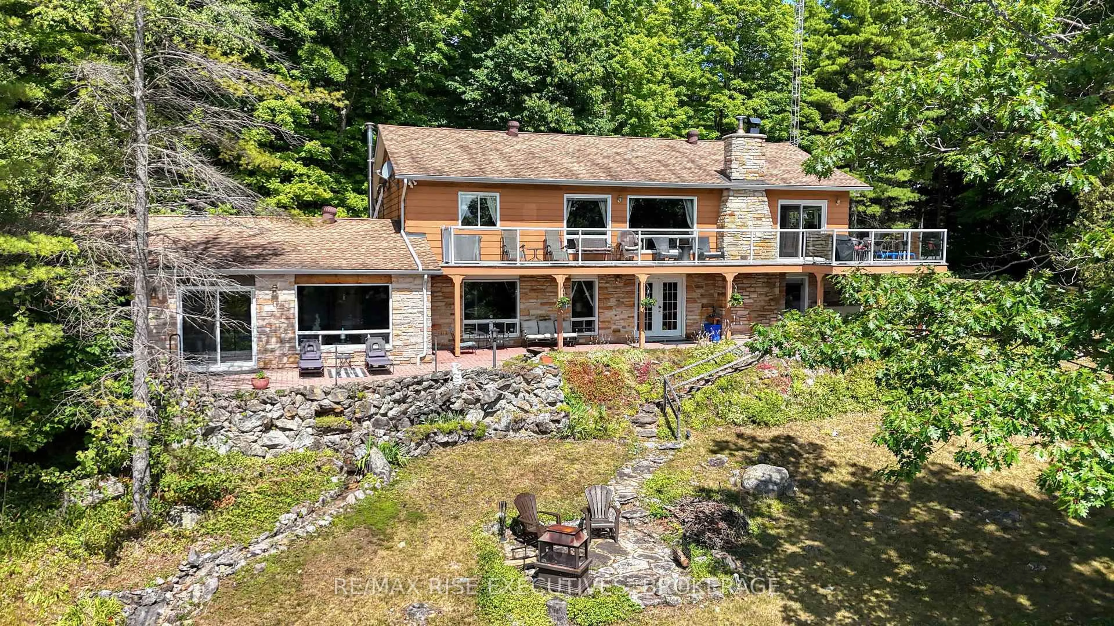 A pic from outside/outdoor area/front of a property/back of a property/a pic from drone, water/lake/river/ocean view for 3376 County Rd 3, Leeds and the Thousand Islands Ontario K0E 1N0
