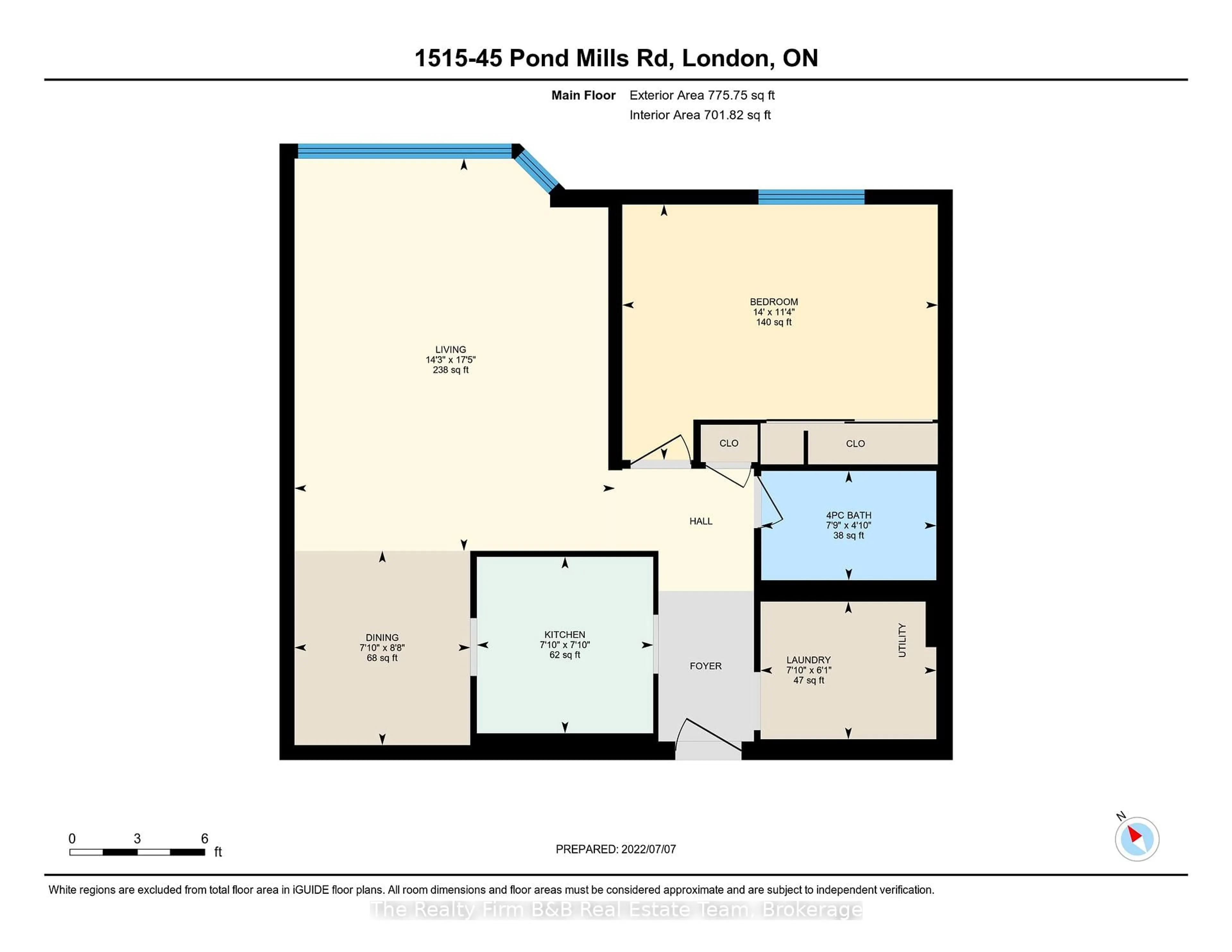 Floor plan for 45 Pond Mills Rd #1515, London South Ontario N5Z 4W5