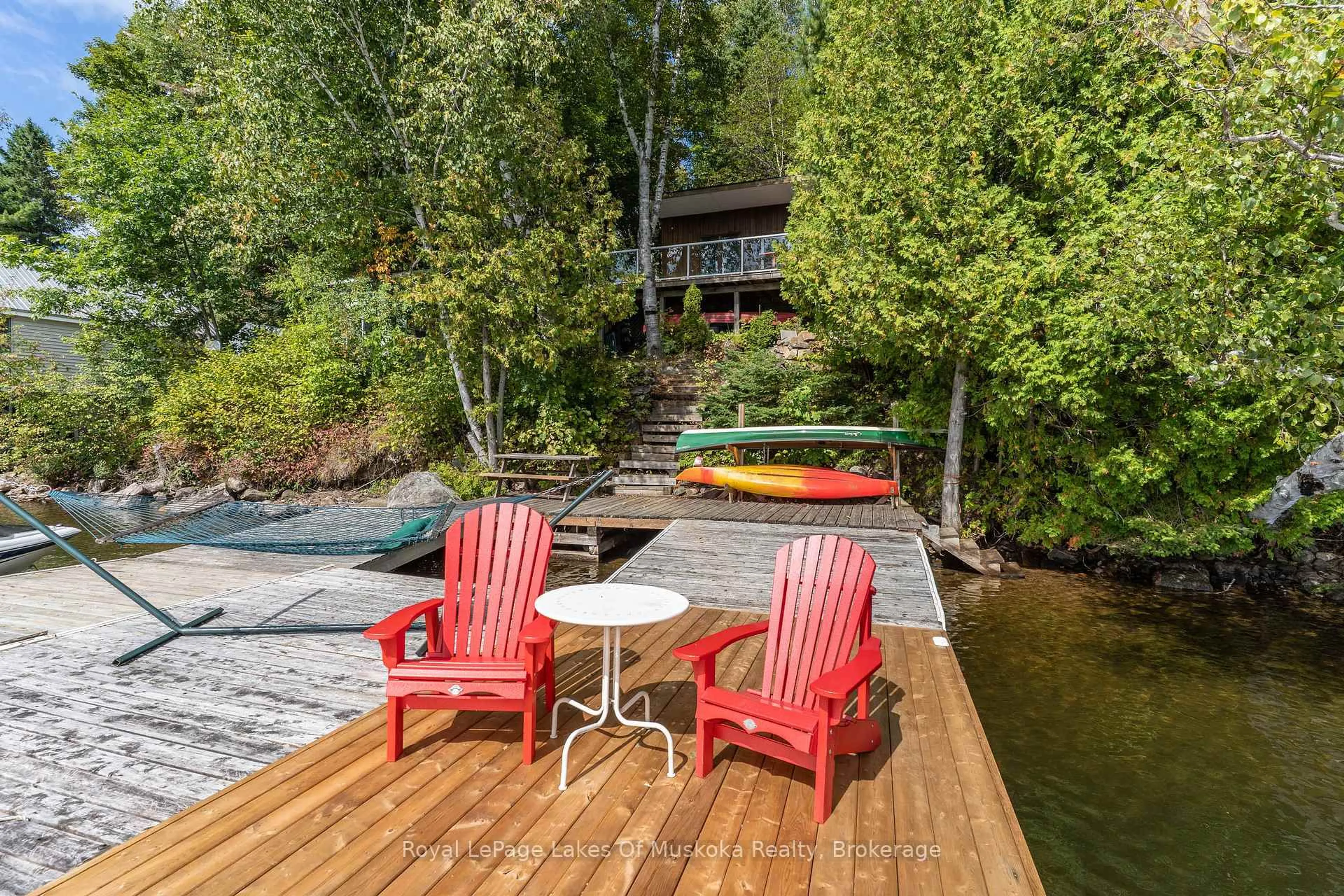 Patio, water/lake/river/ocean view for 1392 Crumby Lake Dr, Algonquin Highlands Ontario P0A 1E0