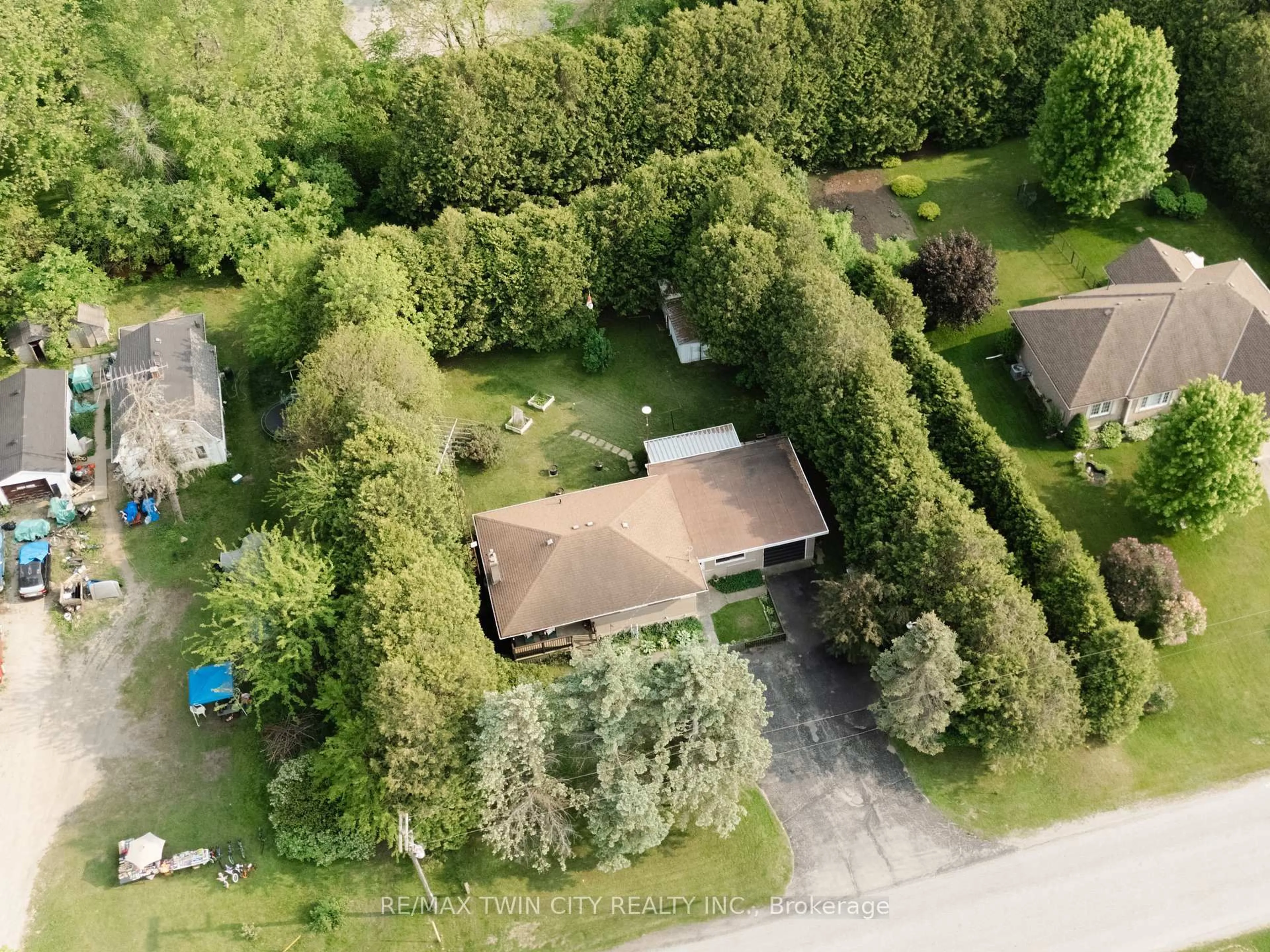 A pic from outside/outdoor area/front of a property/back of a property/a pic from drone, forest/trees view for 252 Windham Road 13, Norfolk Ontario N4B 2W5