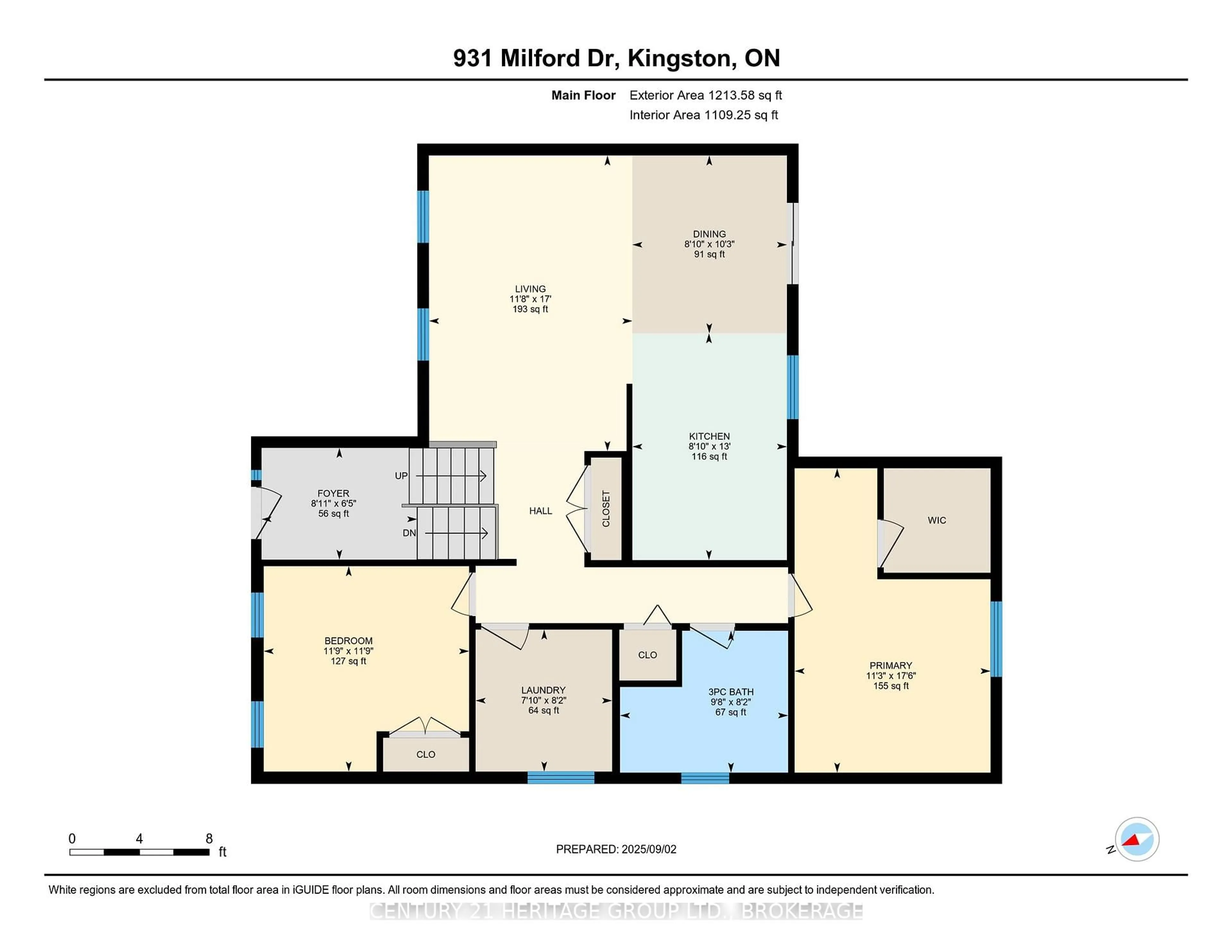 Floor plan for 931 Milford Dr, Kingston Ontario K7P 1X8