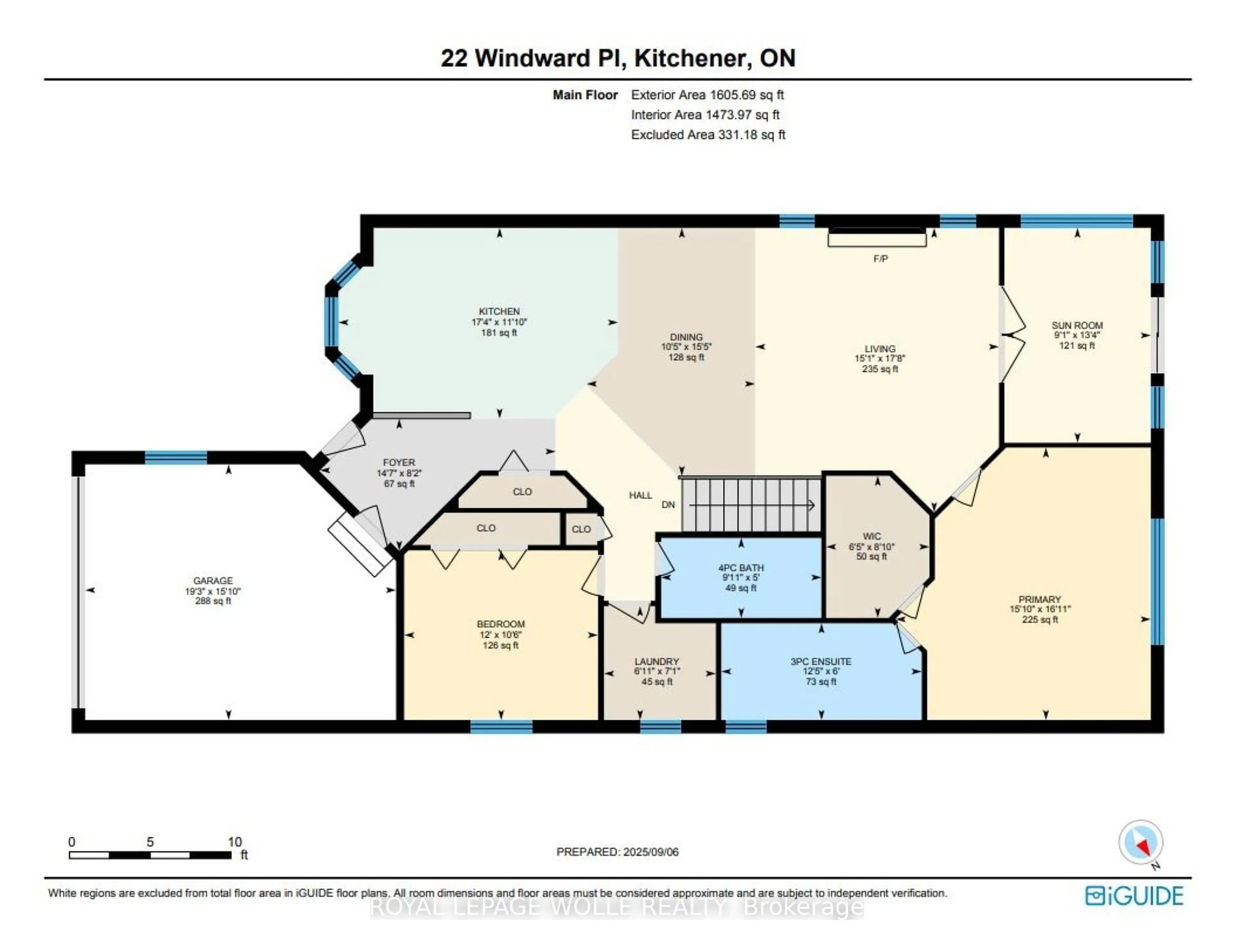 Floor plan for 22 WINDWARD Pl, Kitchener Ontario N2N 3H8