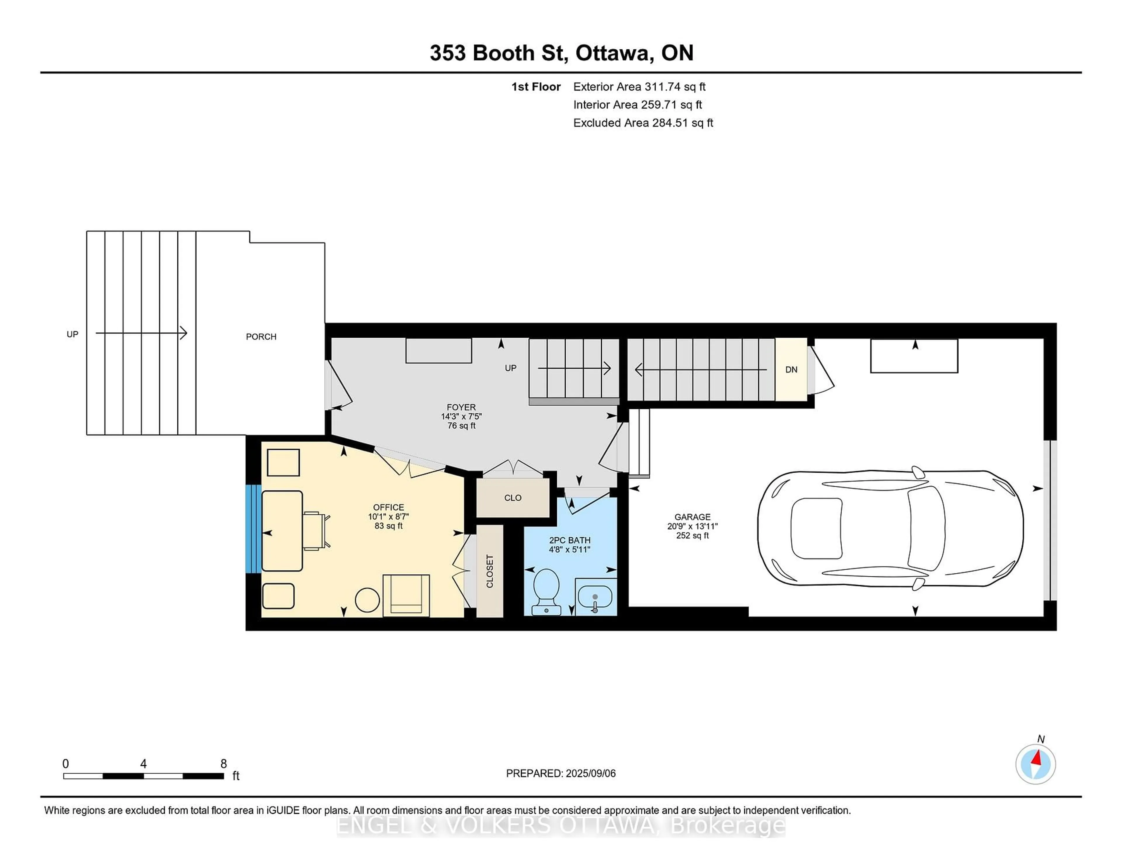 Floor plan for 353E Booth St, Ottawa Ontario K1R 7K1