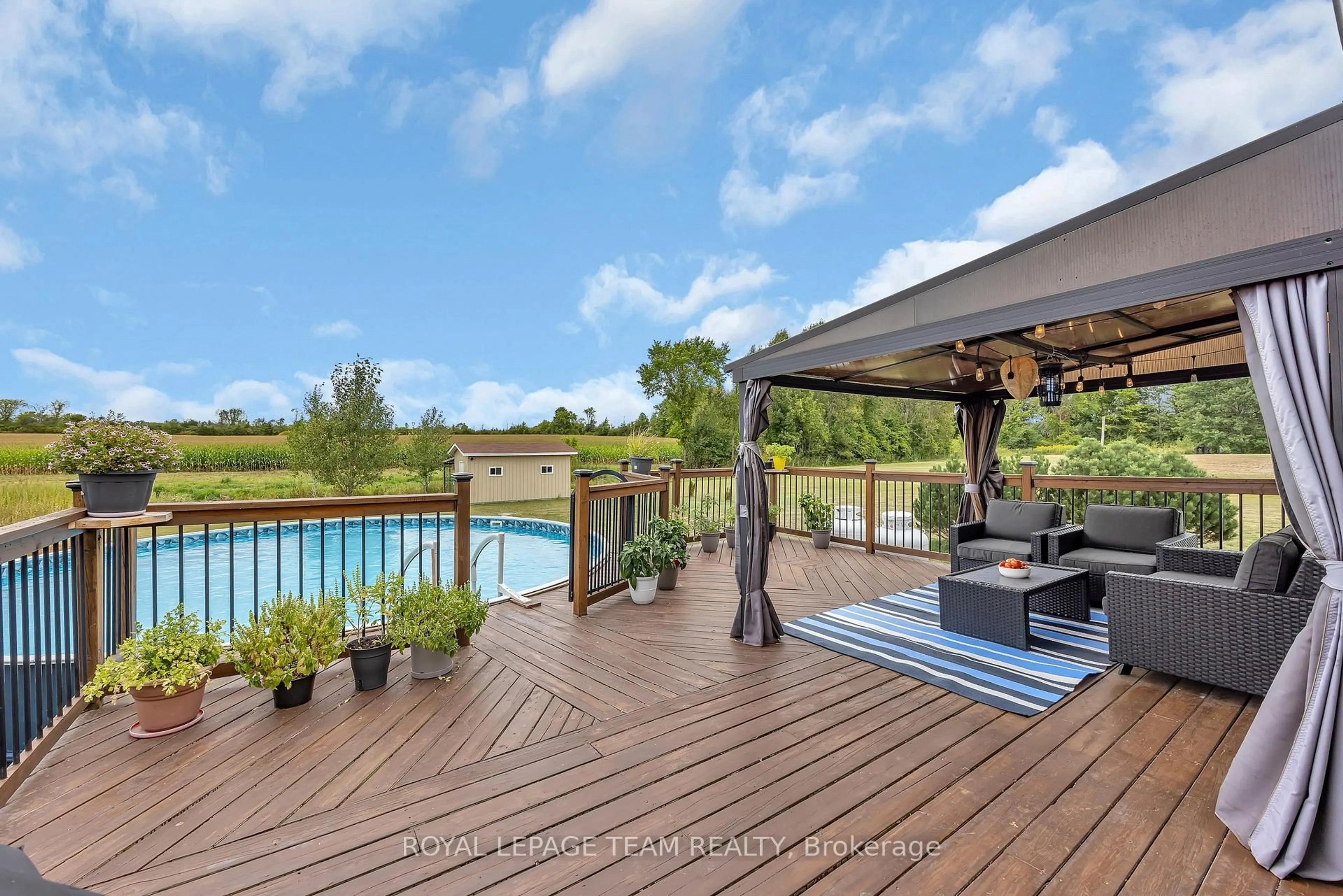 Patio, water/lake/river/ocean view for 772 Kitley Line 3 Rd, Elizabethtown-Kitley Ontario K0G 1G0