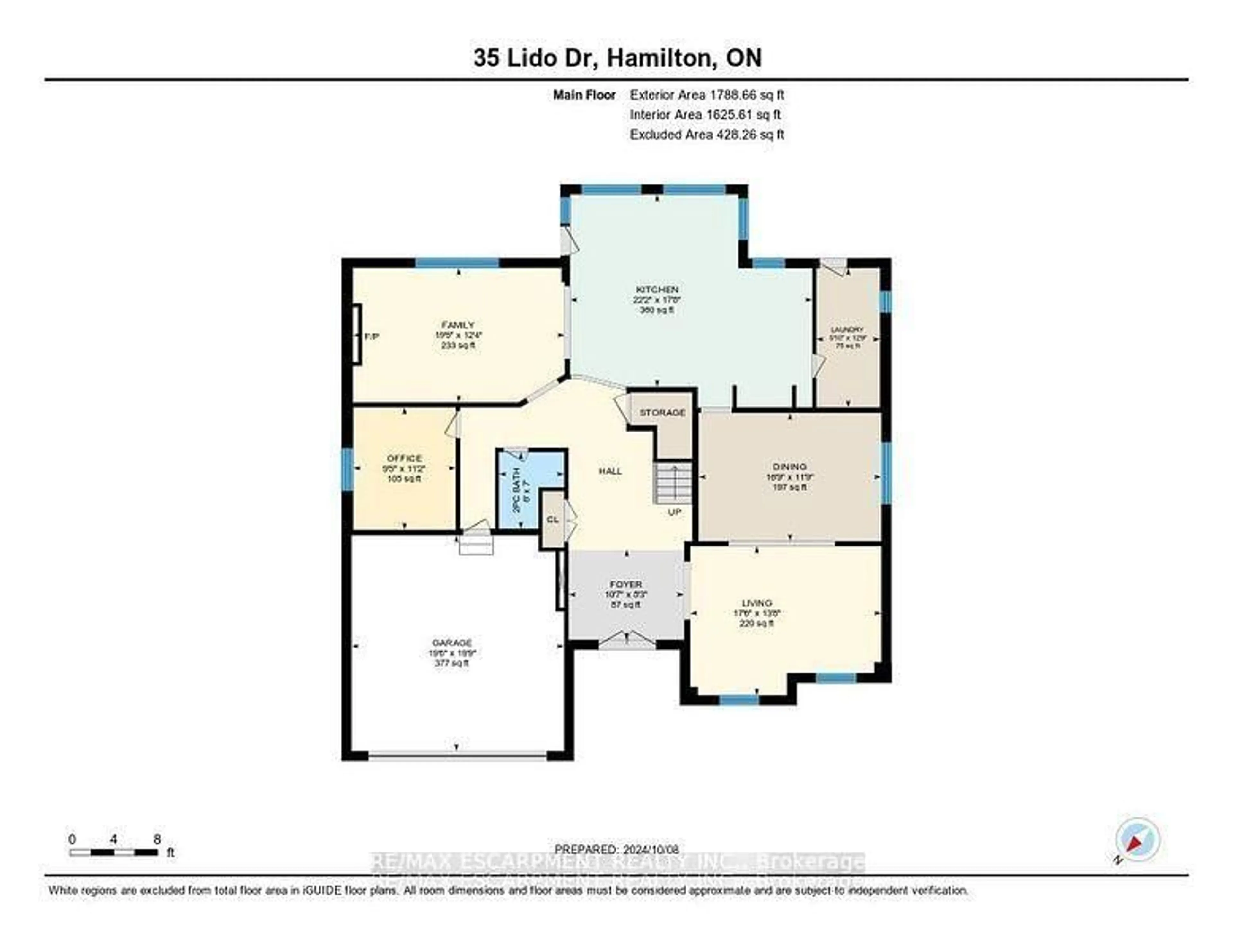 Floor plan for 35 Lido Dr, Hamilton Ontario L8E 5E8